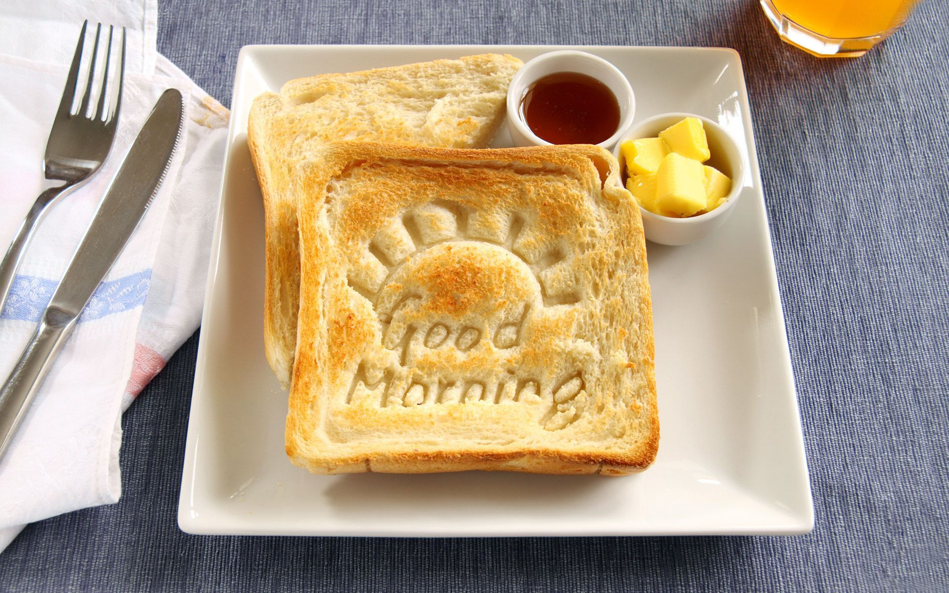 Toast pane con scritta Good Morning, 1920x1200 Full HD+, PC