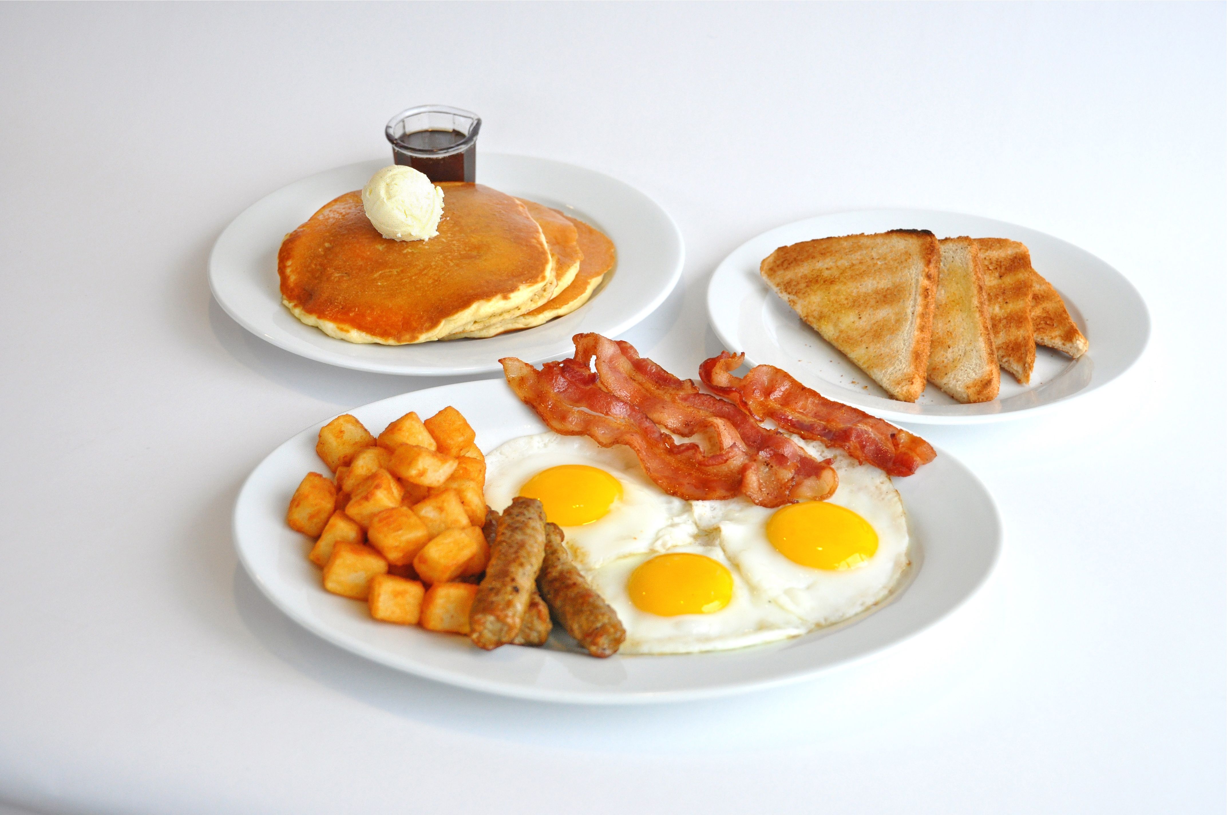 Piatti colazione uova bacon pancake, 4288x2848 4K Ultra HD, Smart TV 4K