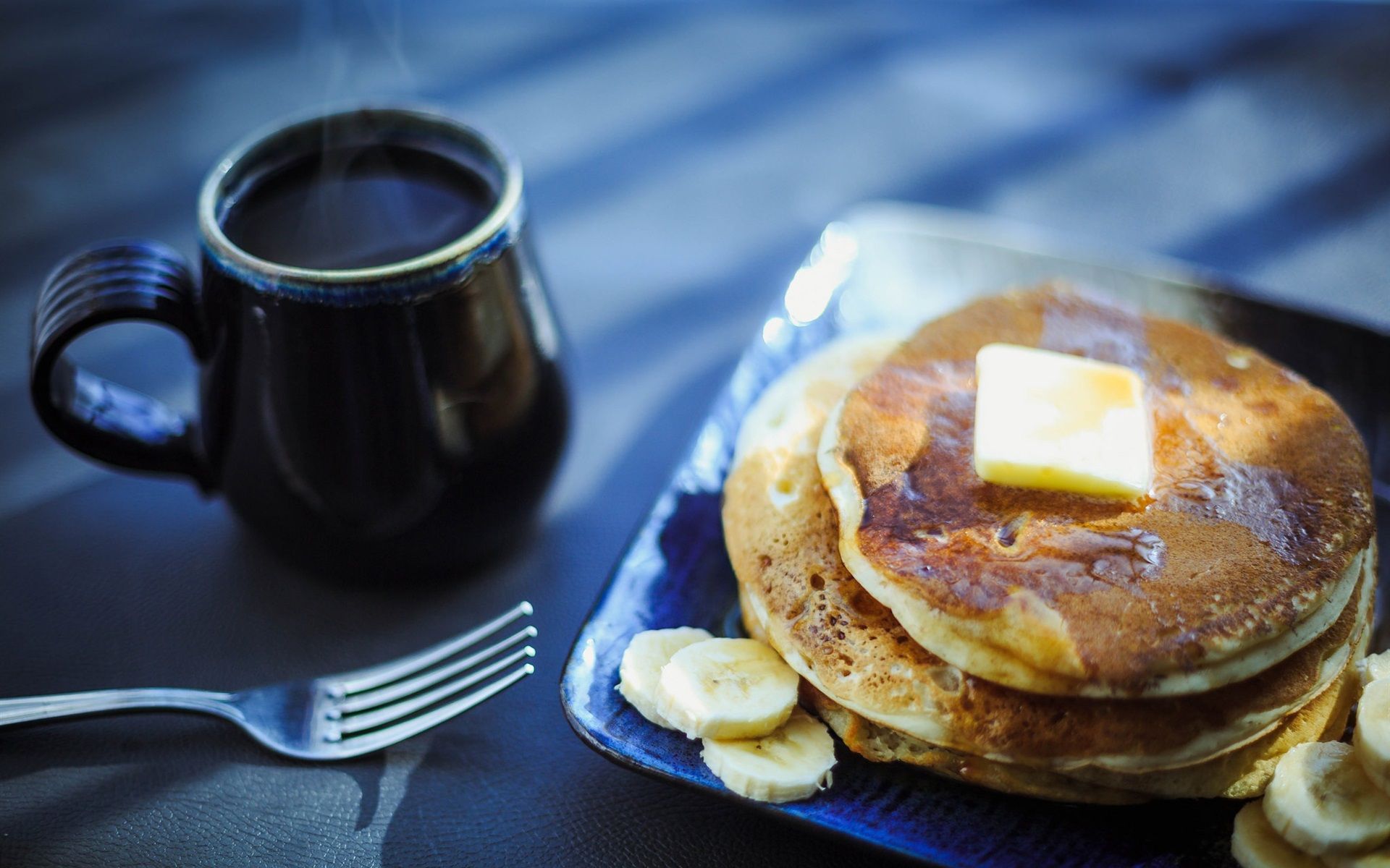 Pancake caffè colazione banane, 1920x1200 Full HD+, Desktop