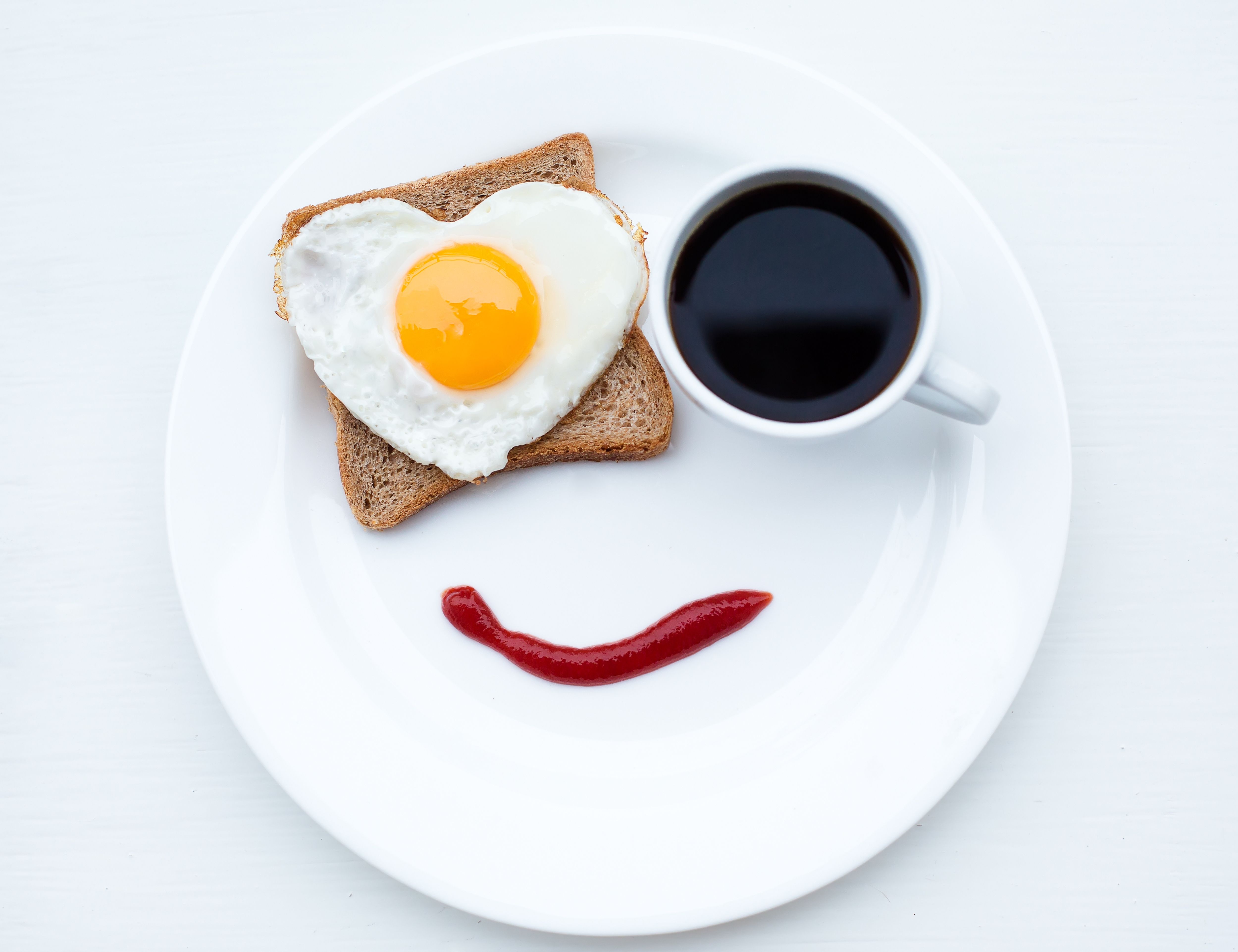 Colazione uovo caffè viso sorridente, 5000x3845 Ultra HD, Monitor 4K