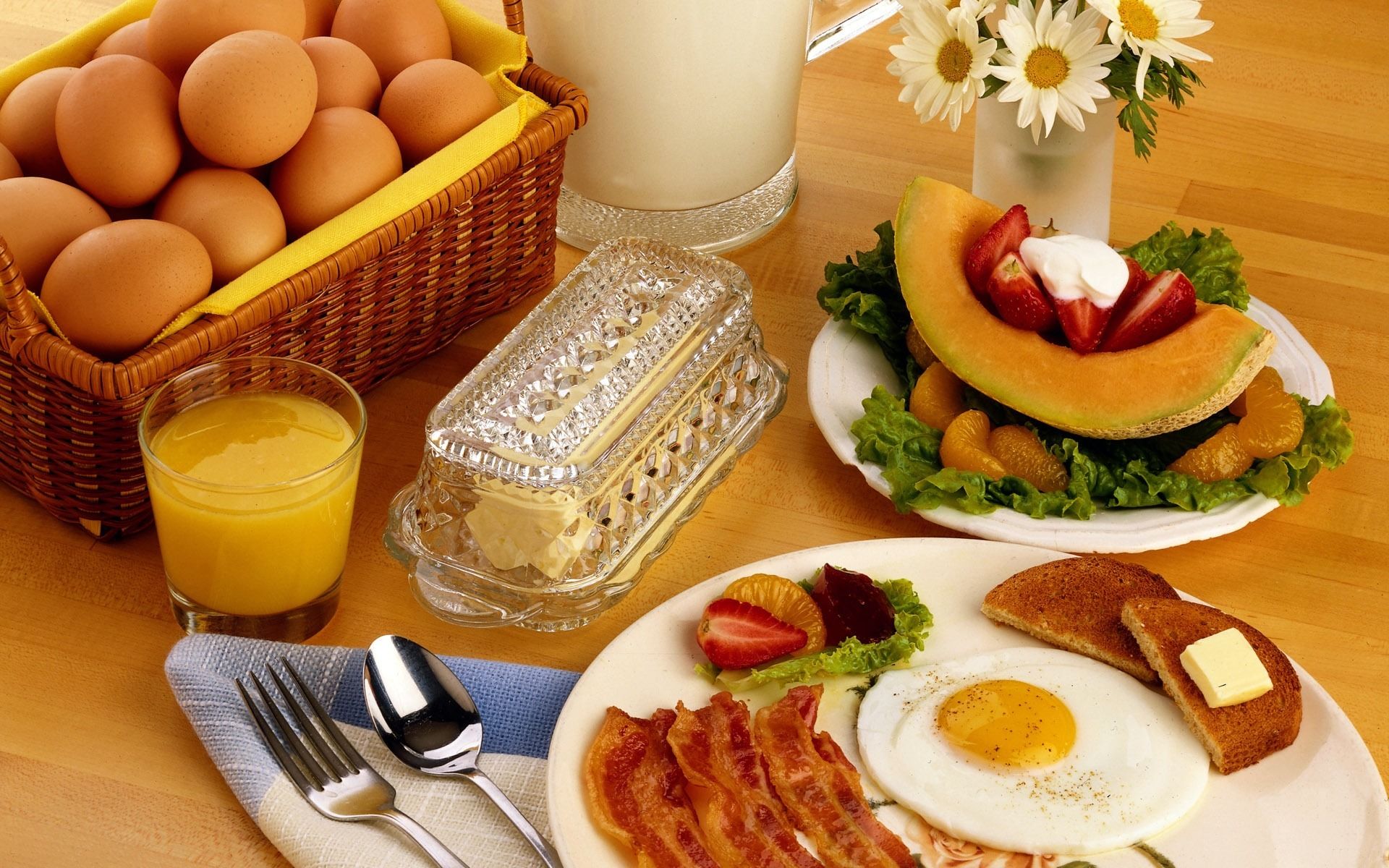 Colazione con uova e pancetta, 1920x1200 Full HD+, PC