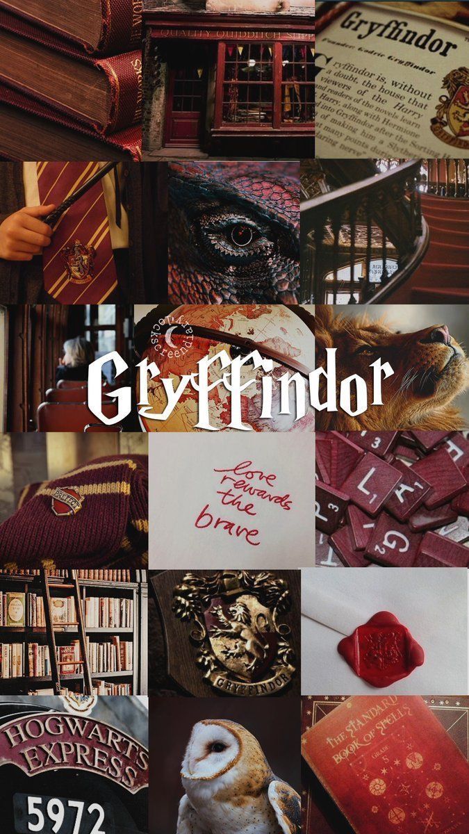 Collage Grifondoro Harry Potter, mondo magico, 675x1200 Verticale, Mobile