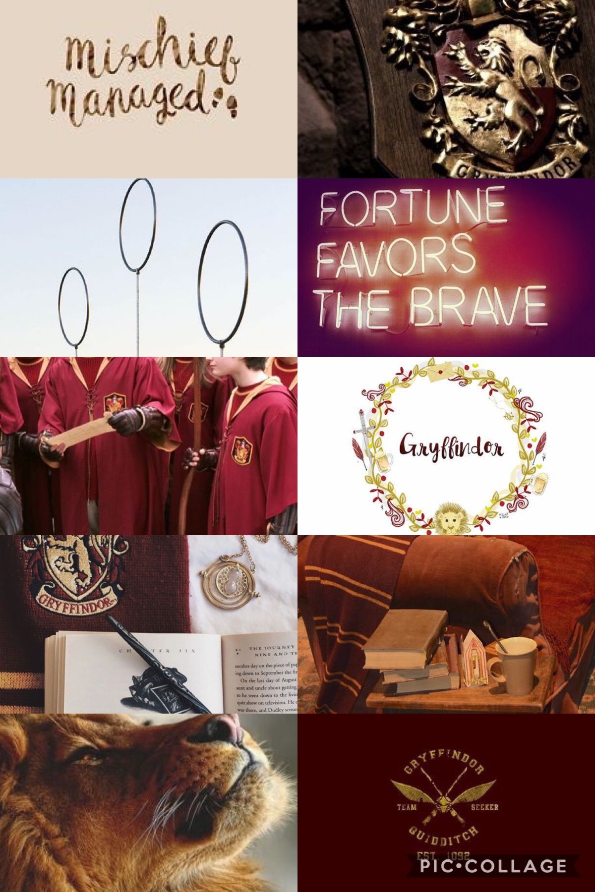 Collage estetico Grifondoro Harry Potter, 1200x1800 Full HD Verticale, iPhone
