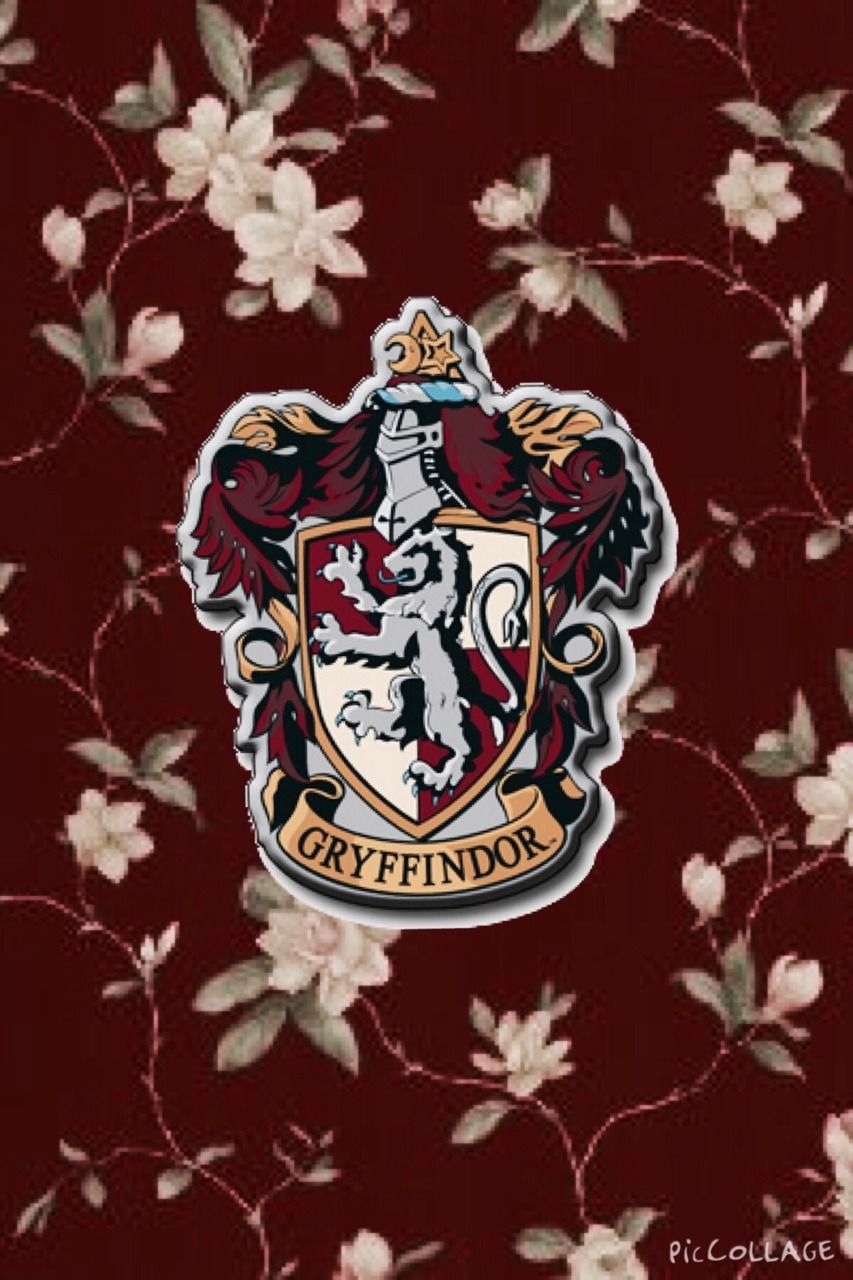 Stemma Grifondoro floreale rosso, Harry Potter, 853x1280 Verticale, Mobile