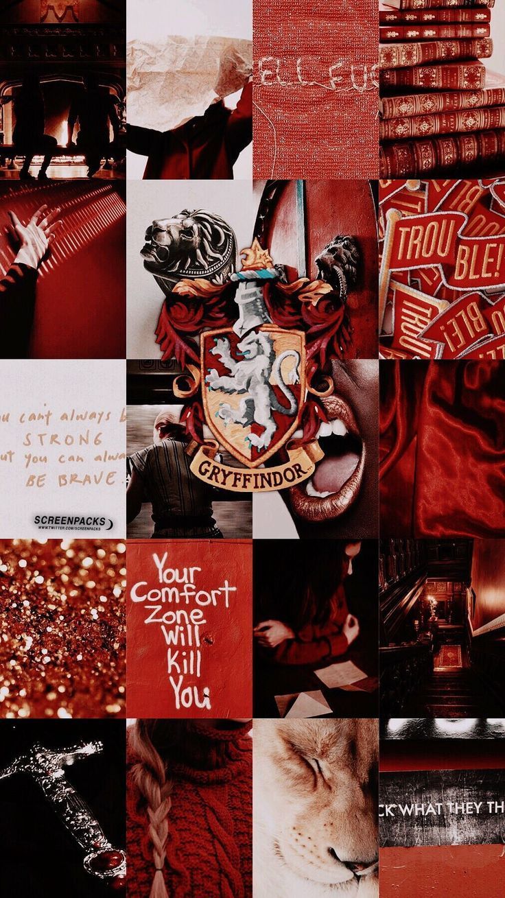 Collage Grifondoro Harry Potter rosso, J.K. Rowling, 2896x2896 2K+, Laptop