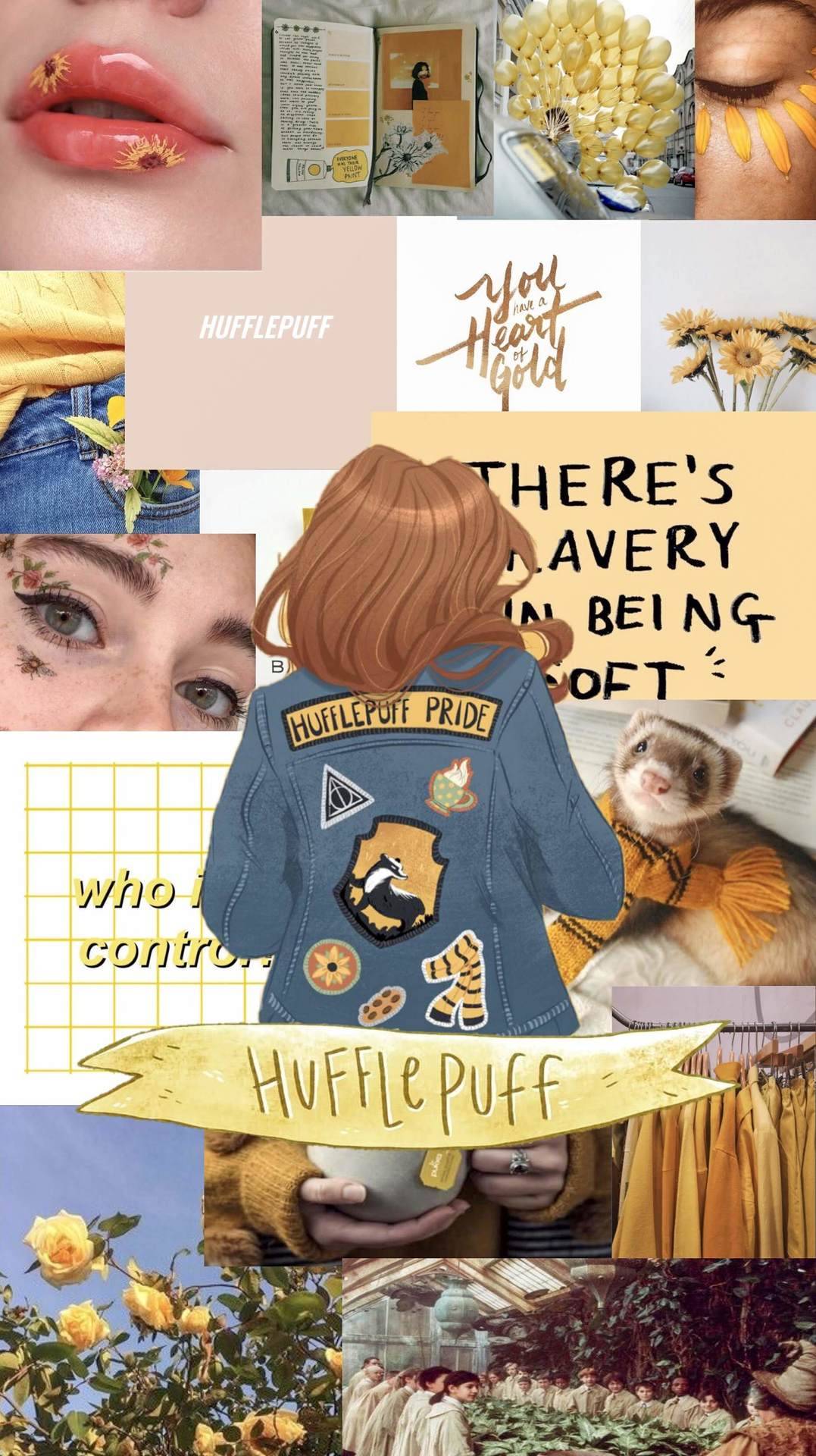 Collage Tassorosso Harry Potter, J.K. Rowling, 1077x1920 Full HD Verticale, Smartphone