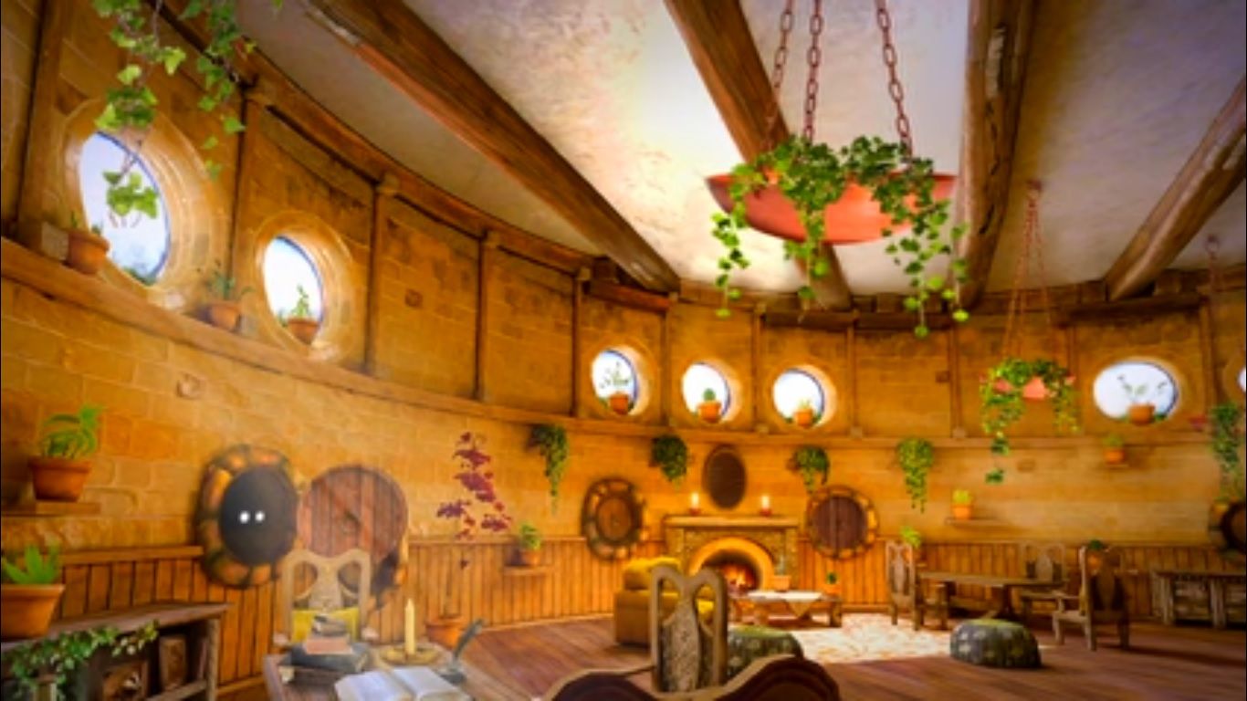 Sala comune Tassorosso Hogwarts, scuola di magia, 1366x768 720p, Laptop
