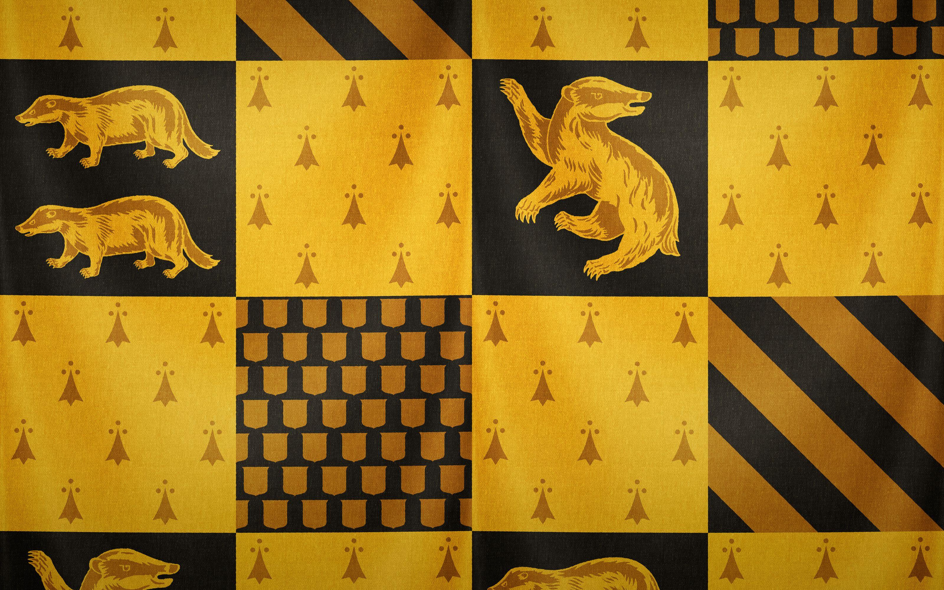 Collage stemma Tassorosso Harry Potter, mondo magico, 3200x2000 2K, Desktop