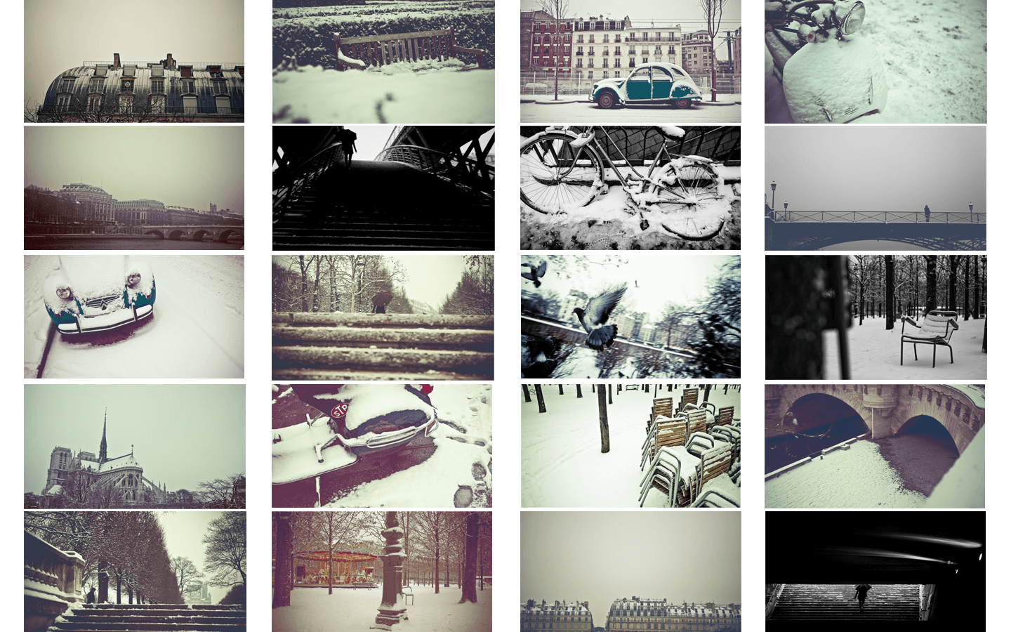 Collage foto città innevata, 1440x900 720p, Laptop