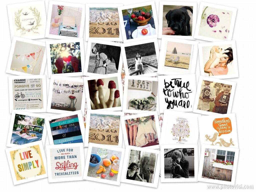 Collage foto polaroid varie, 1024x768 HD, Laptop