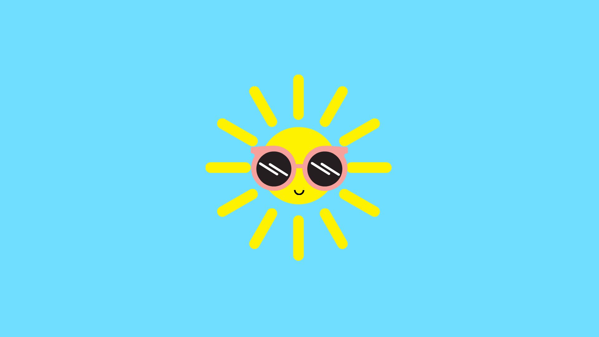 Sole cartone con occhiali, 1920x1080 Full HD 1080p, Desktop