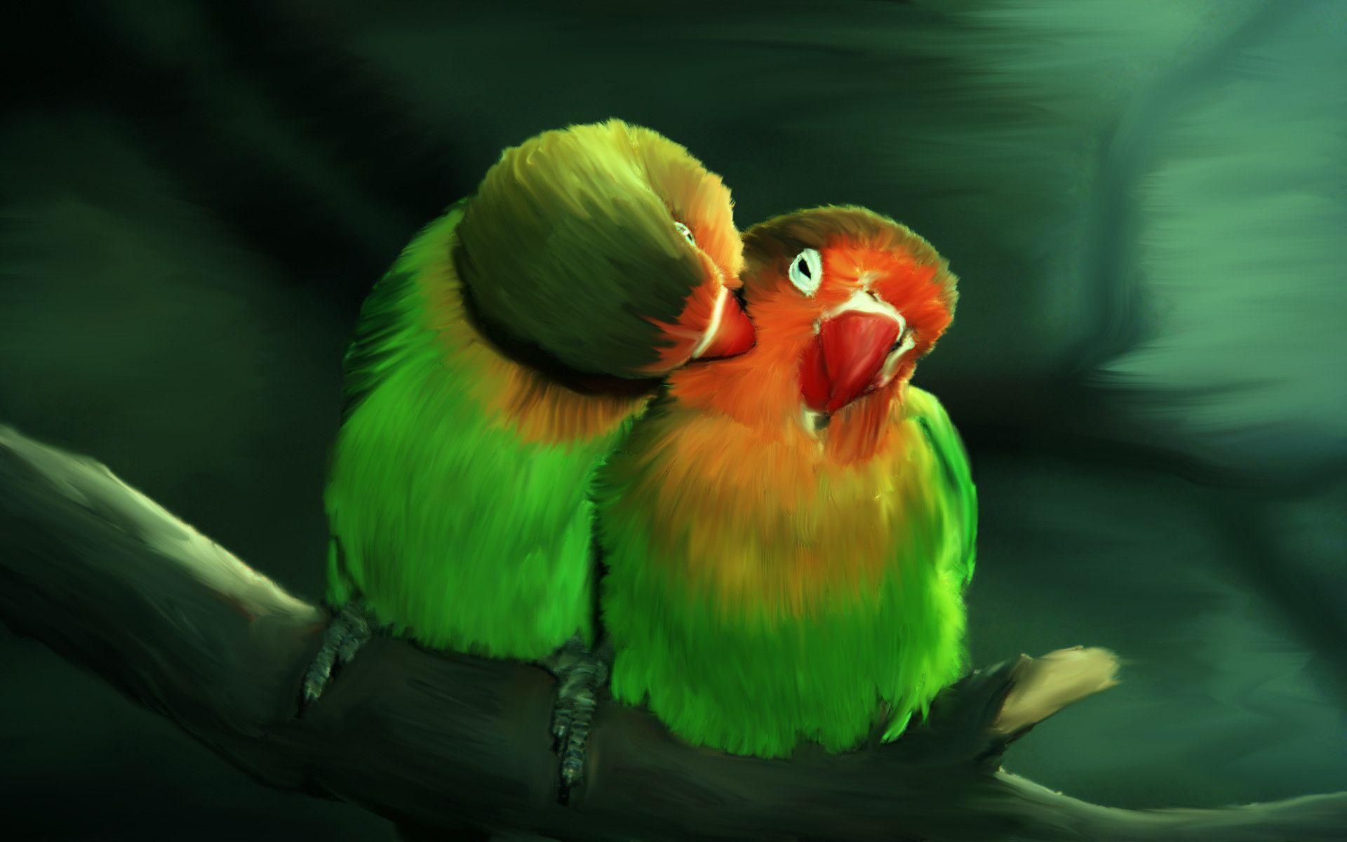 Due inseparabili verdi abbracciati, 1920x1200 WUXGA, PC