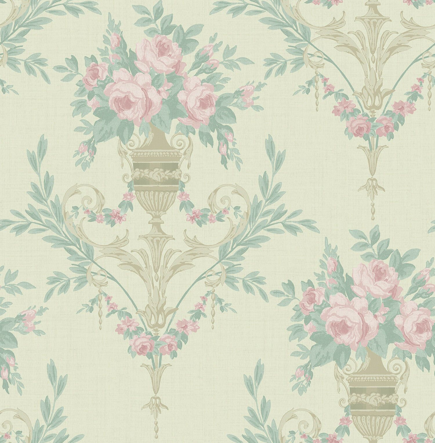 Wallpaper floreale vintage vasi rose, 1500x1527 Verticale, OnePlus