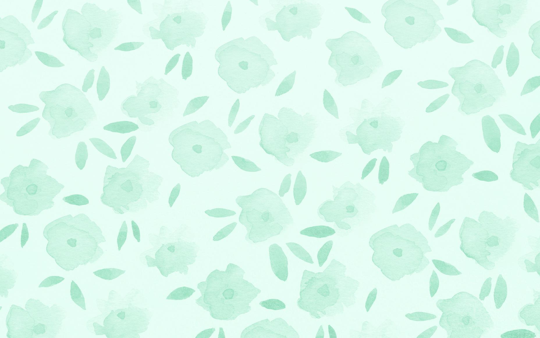 Fiori verde menta pattern, 1856x1161 HD Ready, Desktop