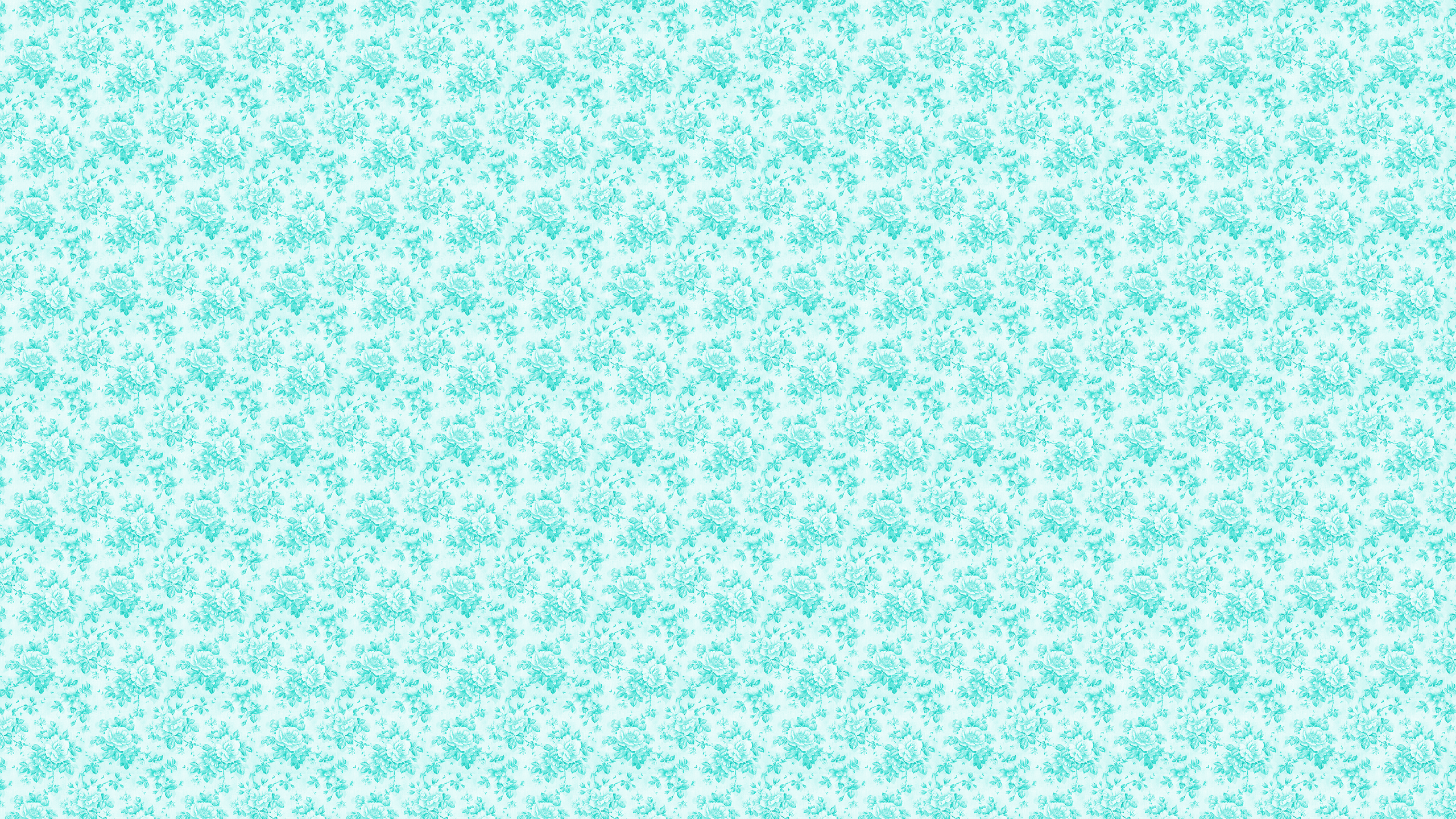 Motivo floreale verde menta, 2560x1440 2K, Desktop