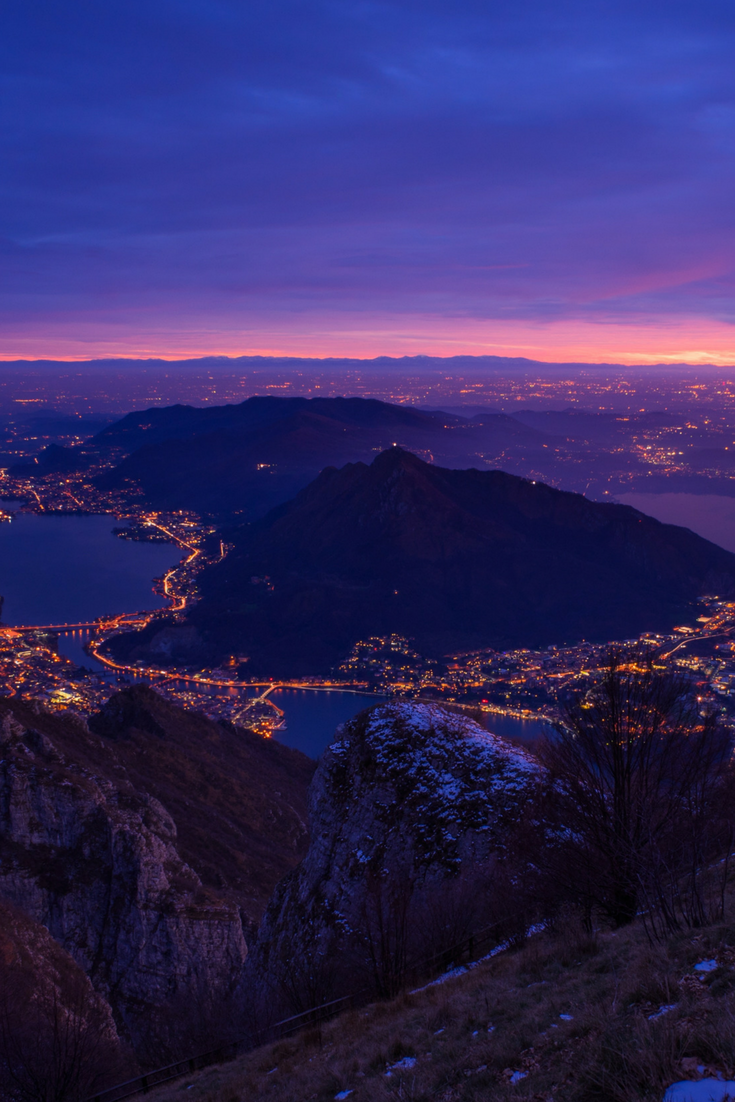Paesaggio montano notturno con lago, 735x1102 Full HD Verticale, Samsung Galaxy