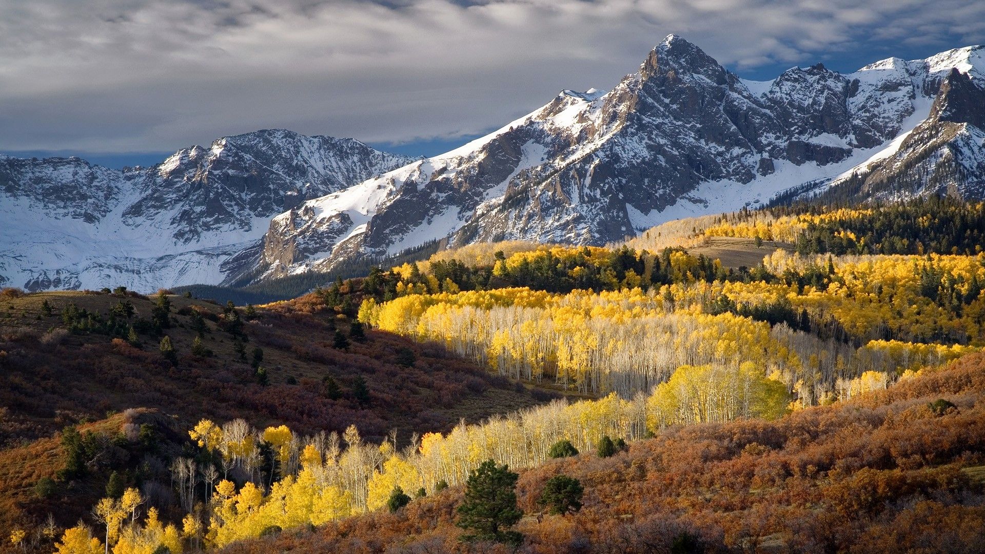 Montagne innevate Colorado autunno, 1920x1080 Full HD 1080p, PC