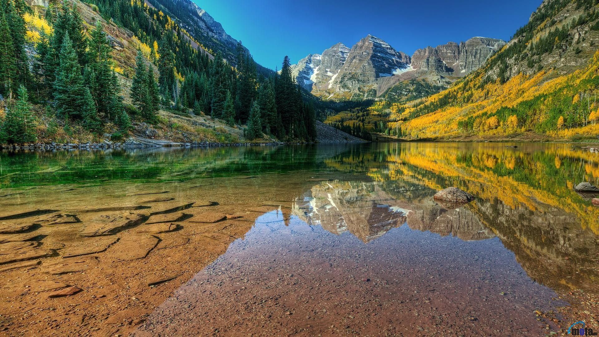 Maroon Bells lago Colorado, 1920x1080 Full HD, PC Desktop