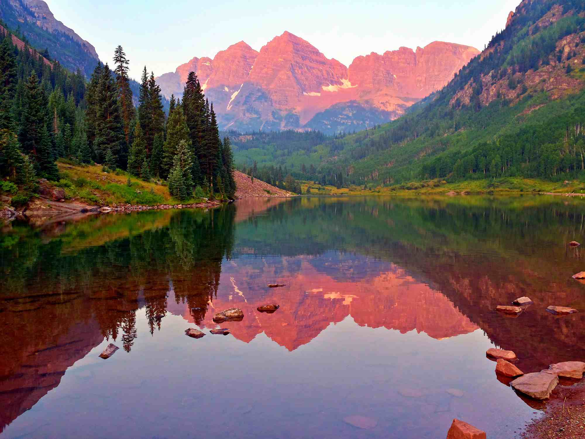 Maroon Bells lago montagne Colorado, 2000x1500 alta risoluzione, Desktop