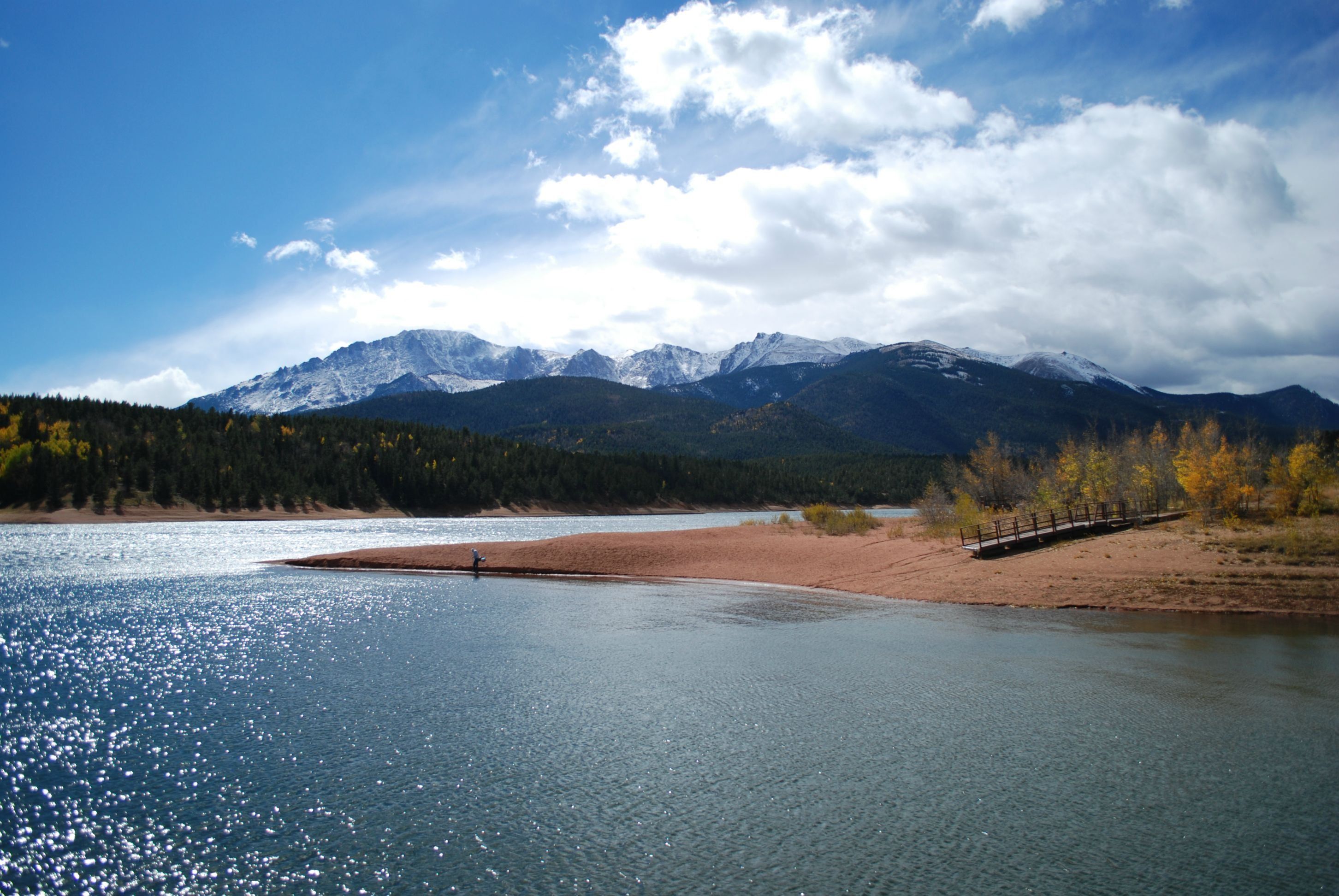 Lago montano con montagne innevate, 2904x1944 WQXGA, PC