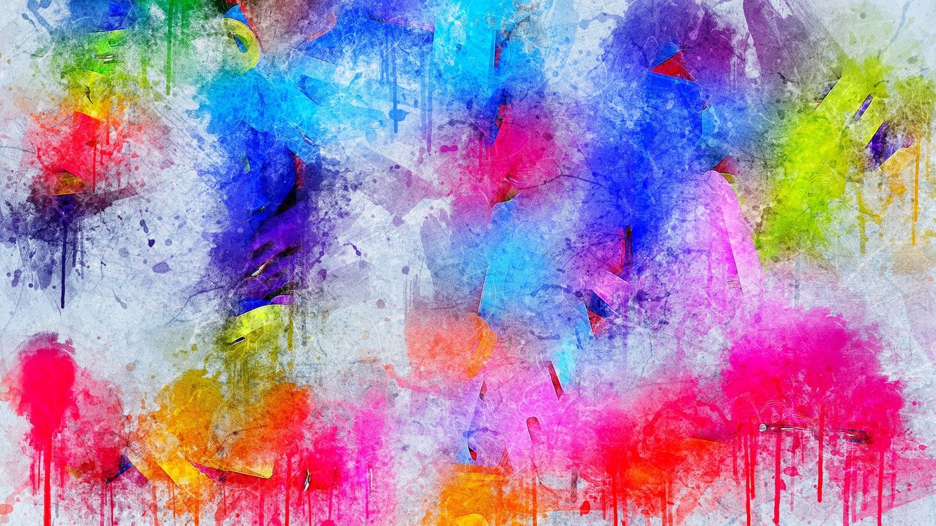 Macchie di vernice colorata, 1366x768 HD, Laptop