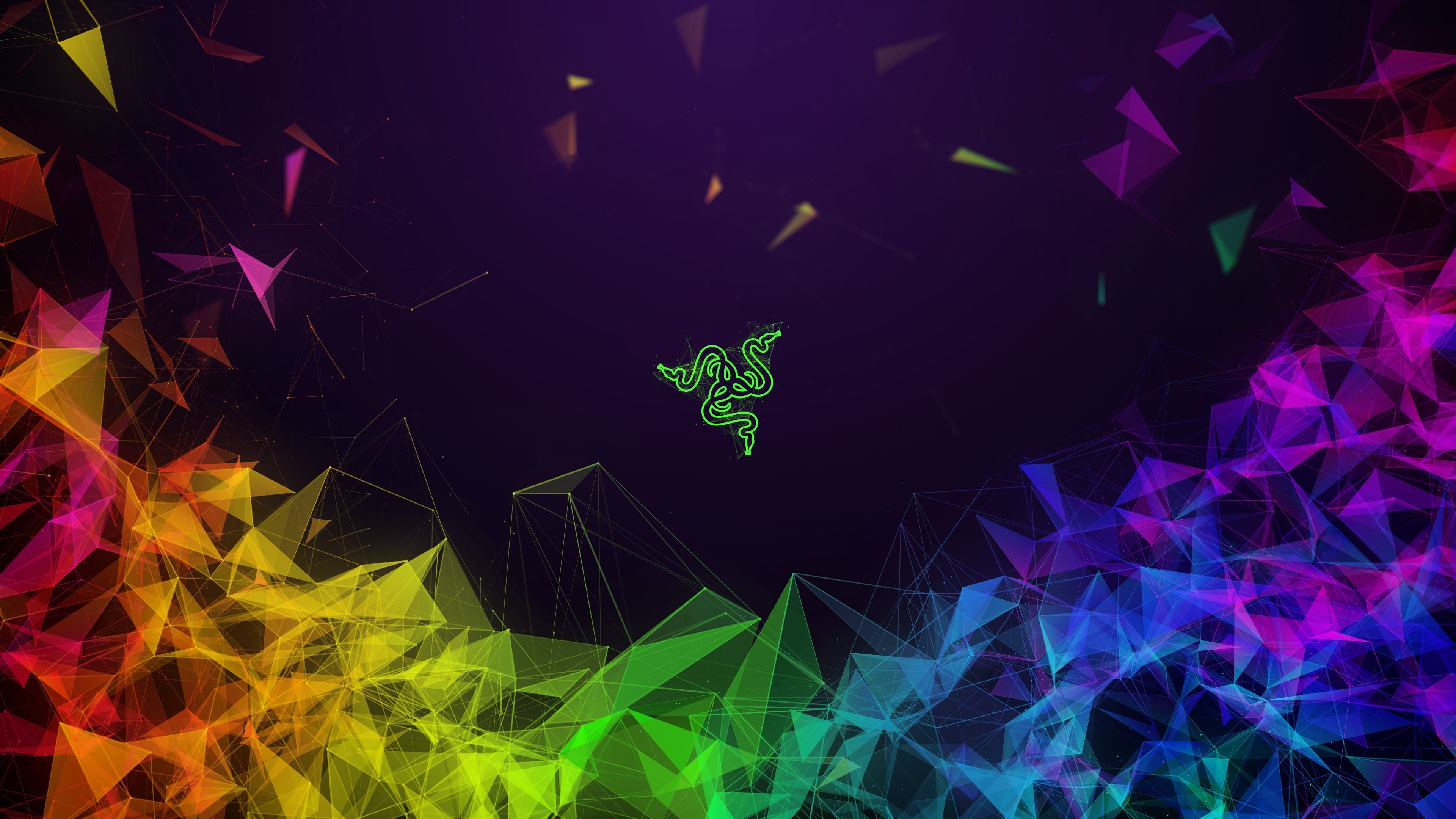 Logo Razer astratto colorato, periferiche gaming, 3840x2160 4K Ultra HD, MacBook Pro