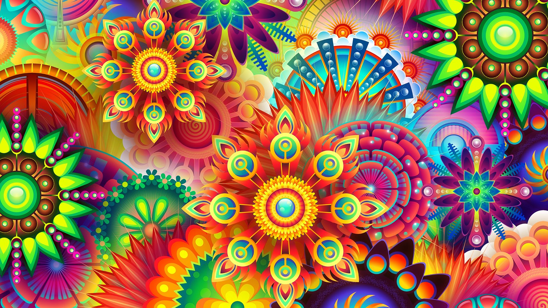 Mandala floreale astratto colorato, 1920x1080 1080p, Lenovo Legion