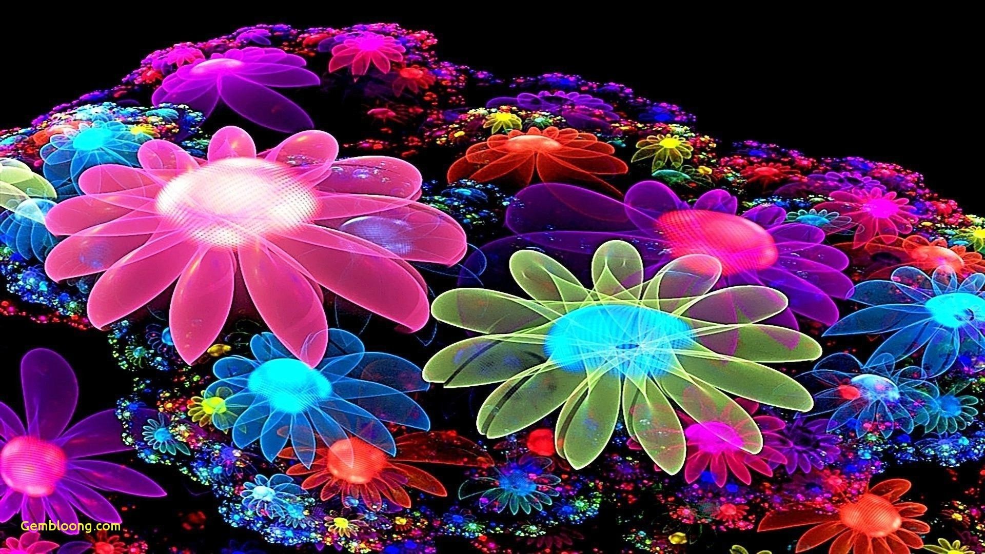 Fiori colorati fluorescenti astratti, 1920x1080 Full HD 1080p, Notebook