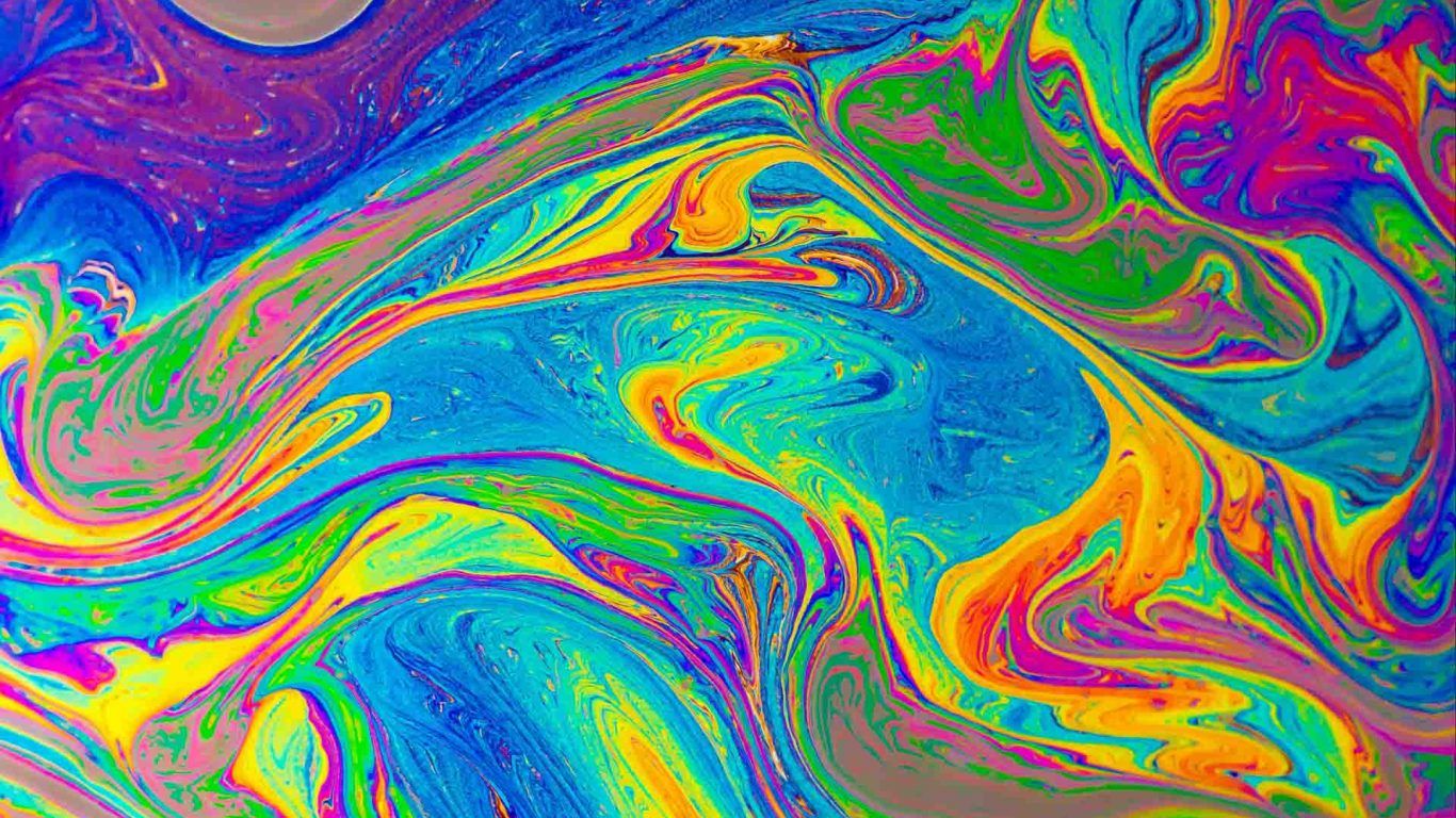 Vortici astratti multicolore fluidi, 1366x768 HD, Notebook Gaming