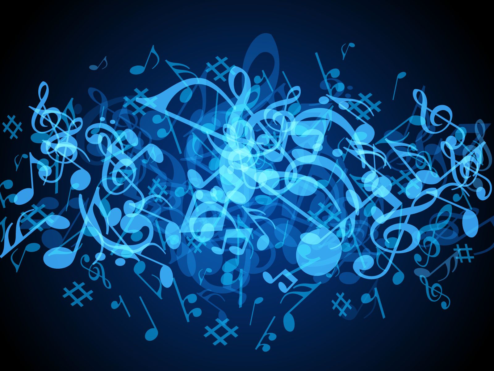 Note musicali blu astratte, 1600x1200 HD, Lenovo Legion