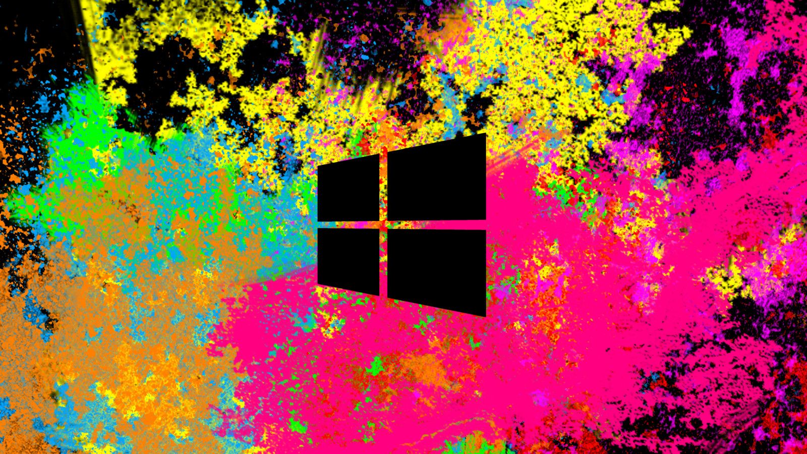 Logo Windows schizzi colorati, 1600x900 900p, HP Laptop