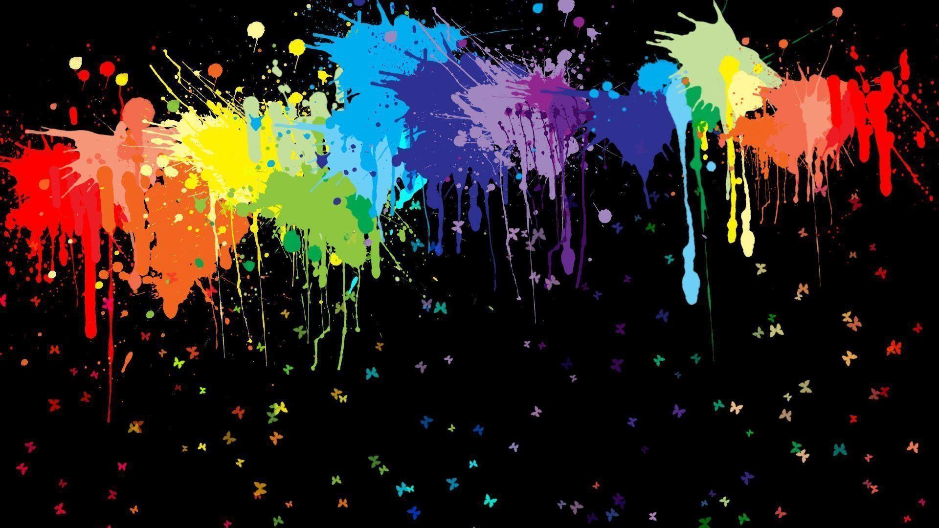 Schizzi di vernice colorata, 1920x1080 1080p, MacBook Pro