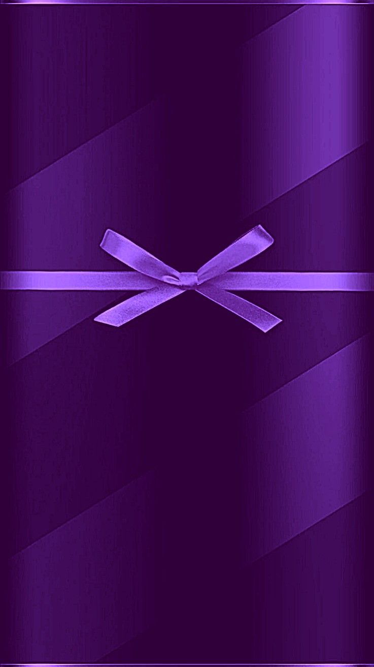 Fiocco viola su sfondo satinato, 737x1312 Verticale, Telefono