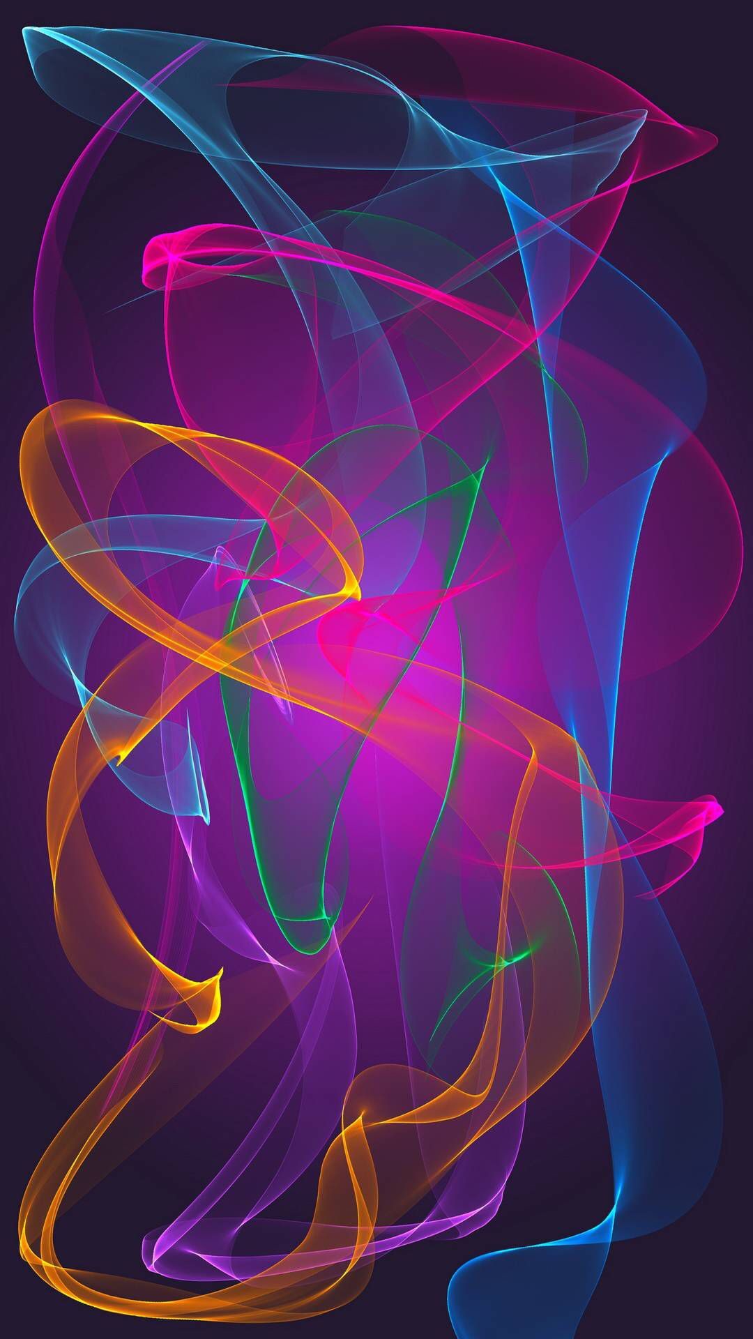 linee astratte al neon colorate, 1080x1920 Verticale, Telefono