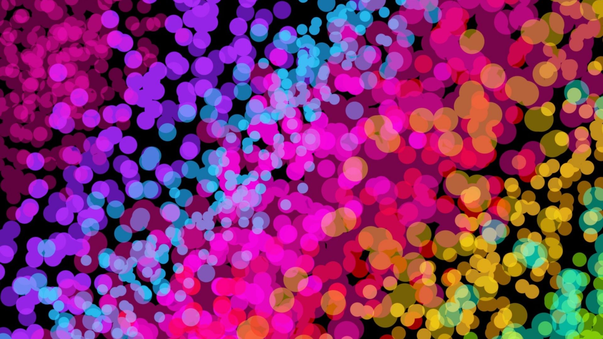 Cerchi bokeh colorati sfondo nero, 1920x1080 Full HD, PC Desktop