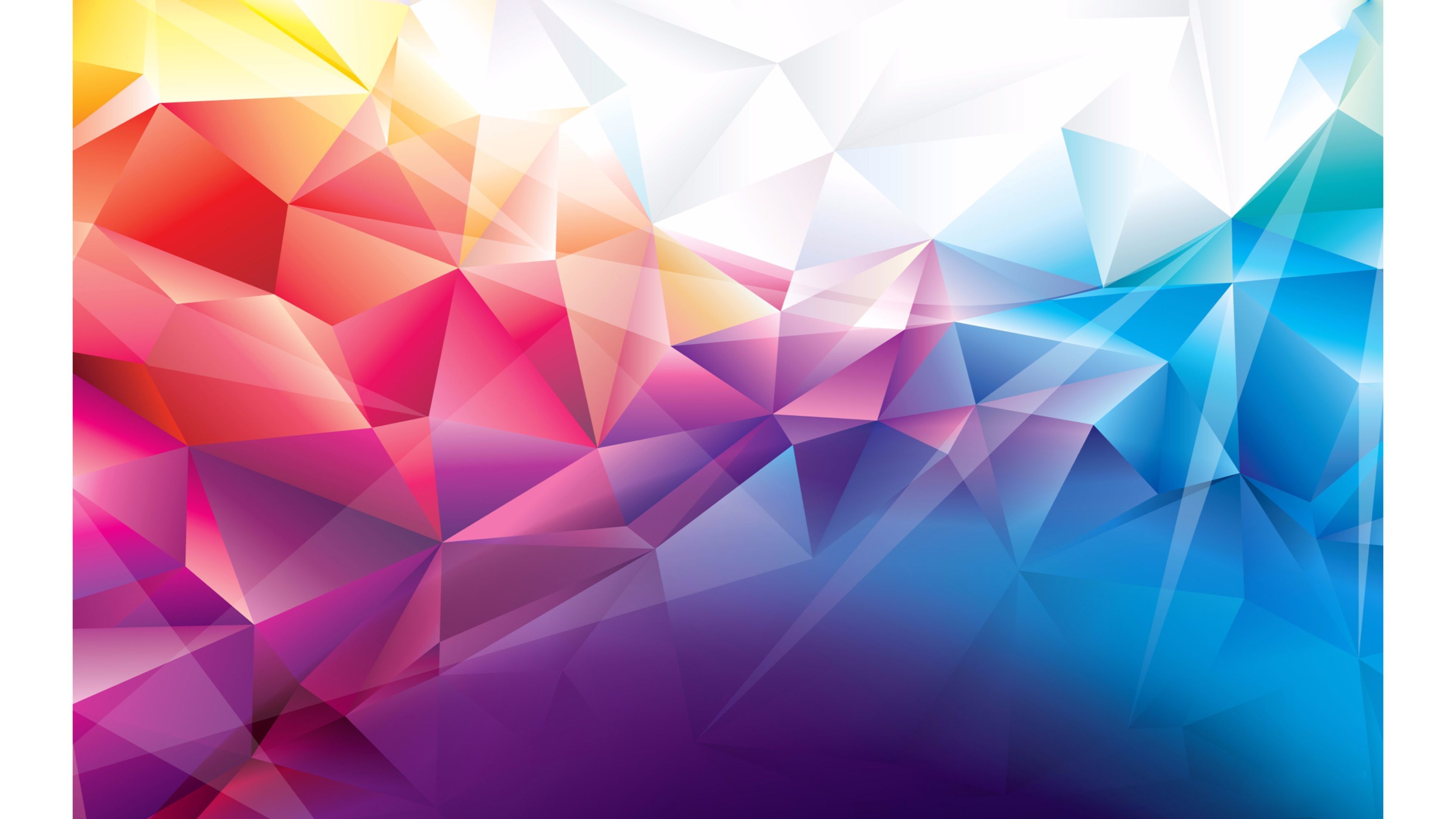 Sfondo geometrico poligonale colorato, sfondi Colorati, 3840x2160 4K Ultra HD, Monitor 4K