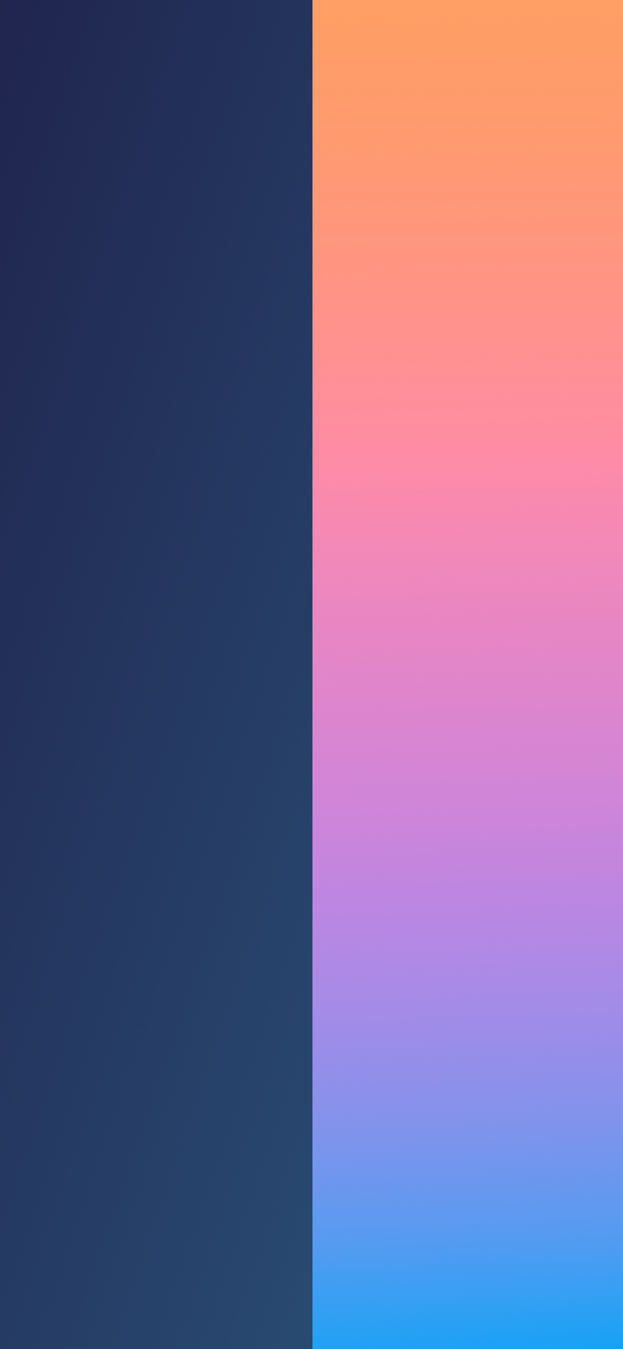 Sfondo diviso blu e arancione, sfondi Colorati, 1284x2778 Full HD Verticale, iPhone