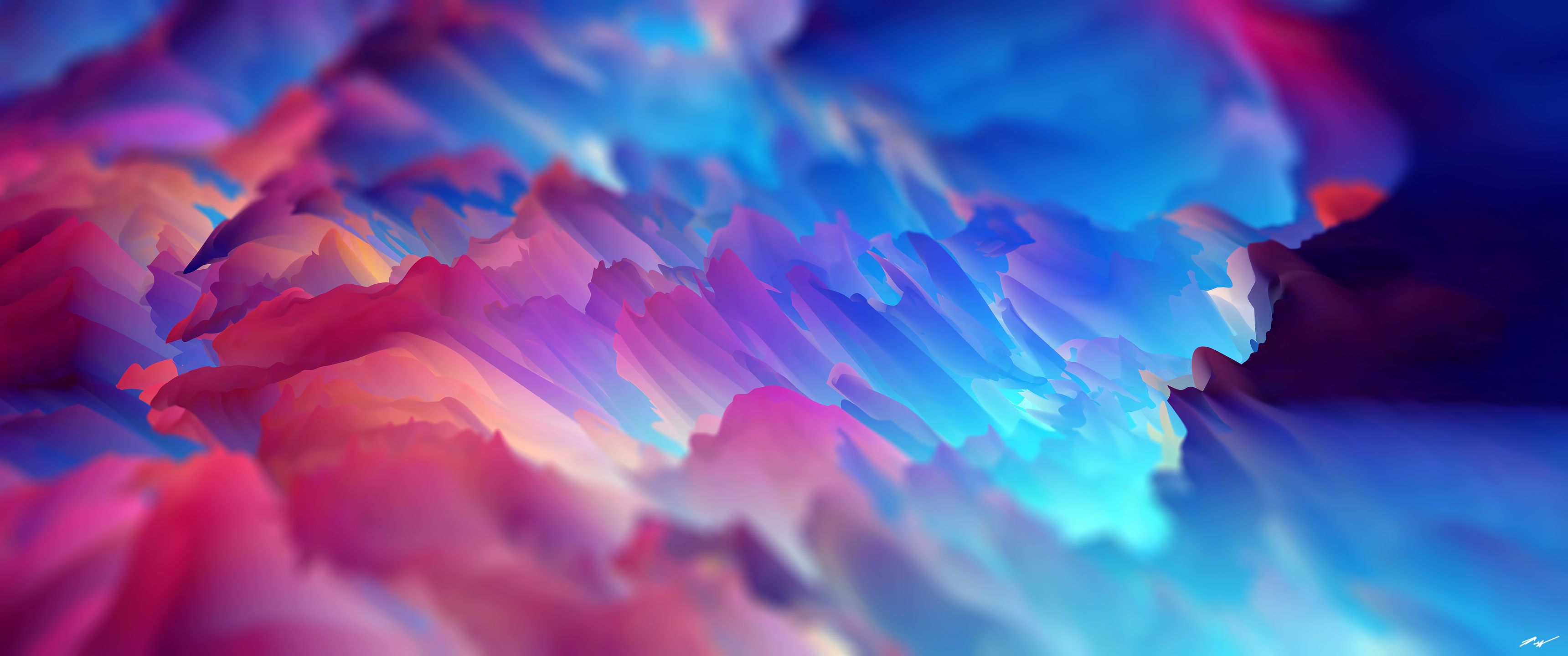 Nuvole colorate astratte, sfondi Colorati, 3440x1440 Ultrawide, Dual Monitor