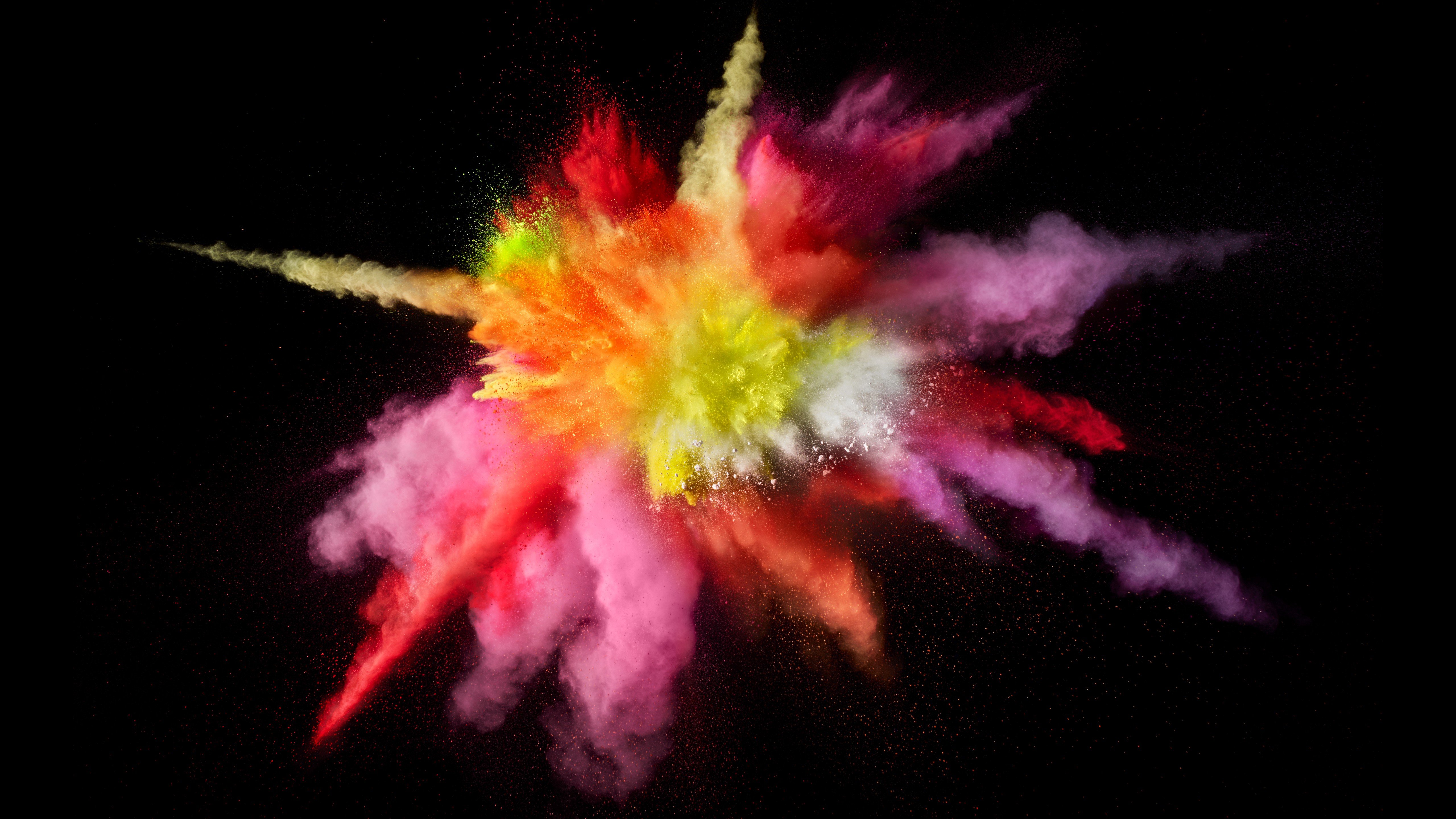 esplosione polvere colorata, sfondi Colorati, 5120x2880 5K Retina, PC 4K