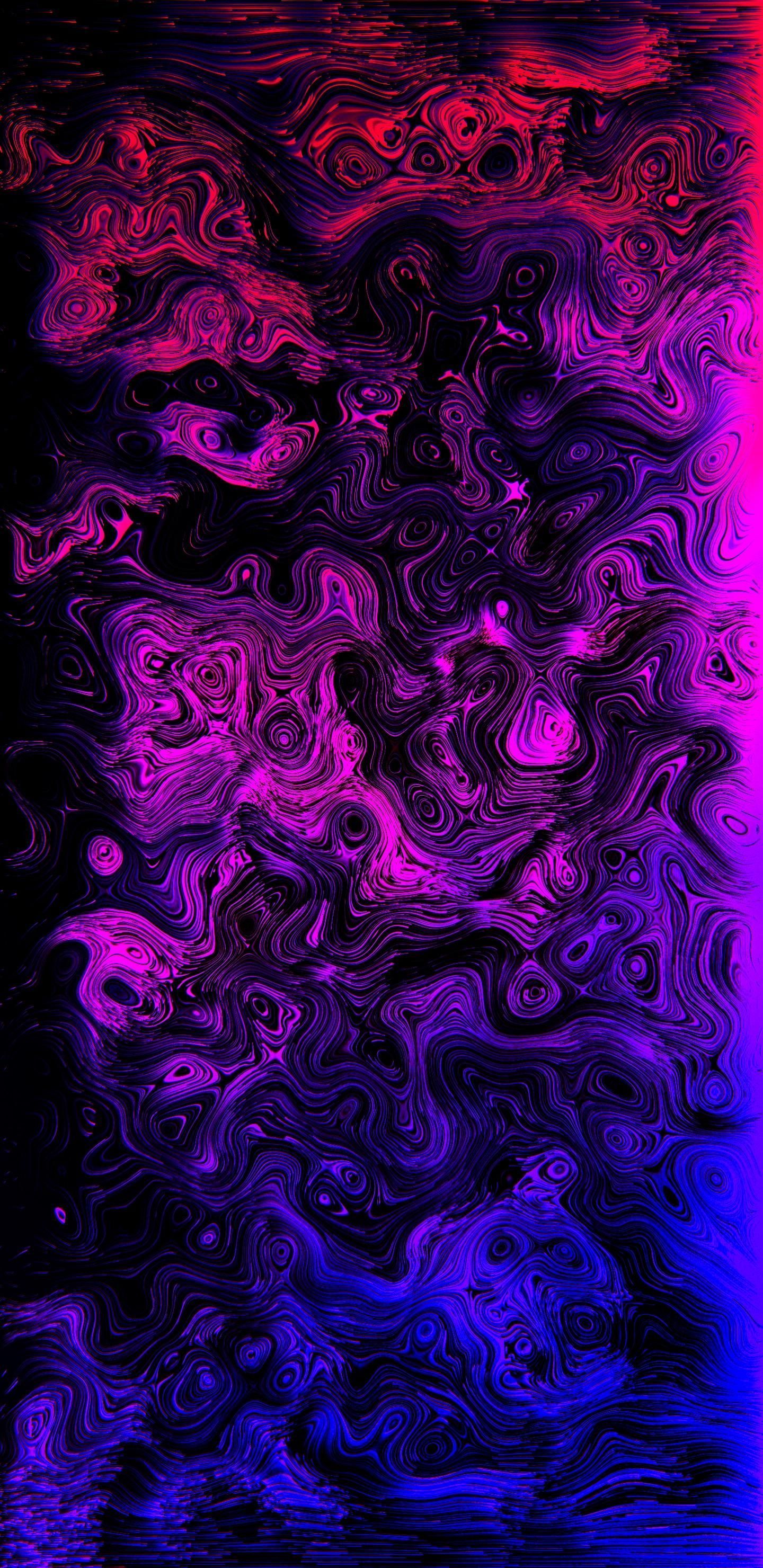 Astratto fluido viola blu, 1440x2960 Verticale, Telefono