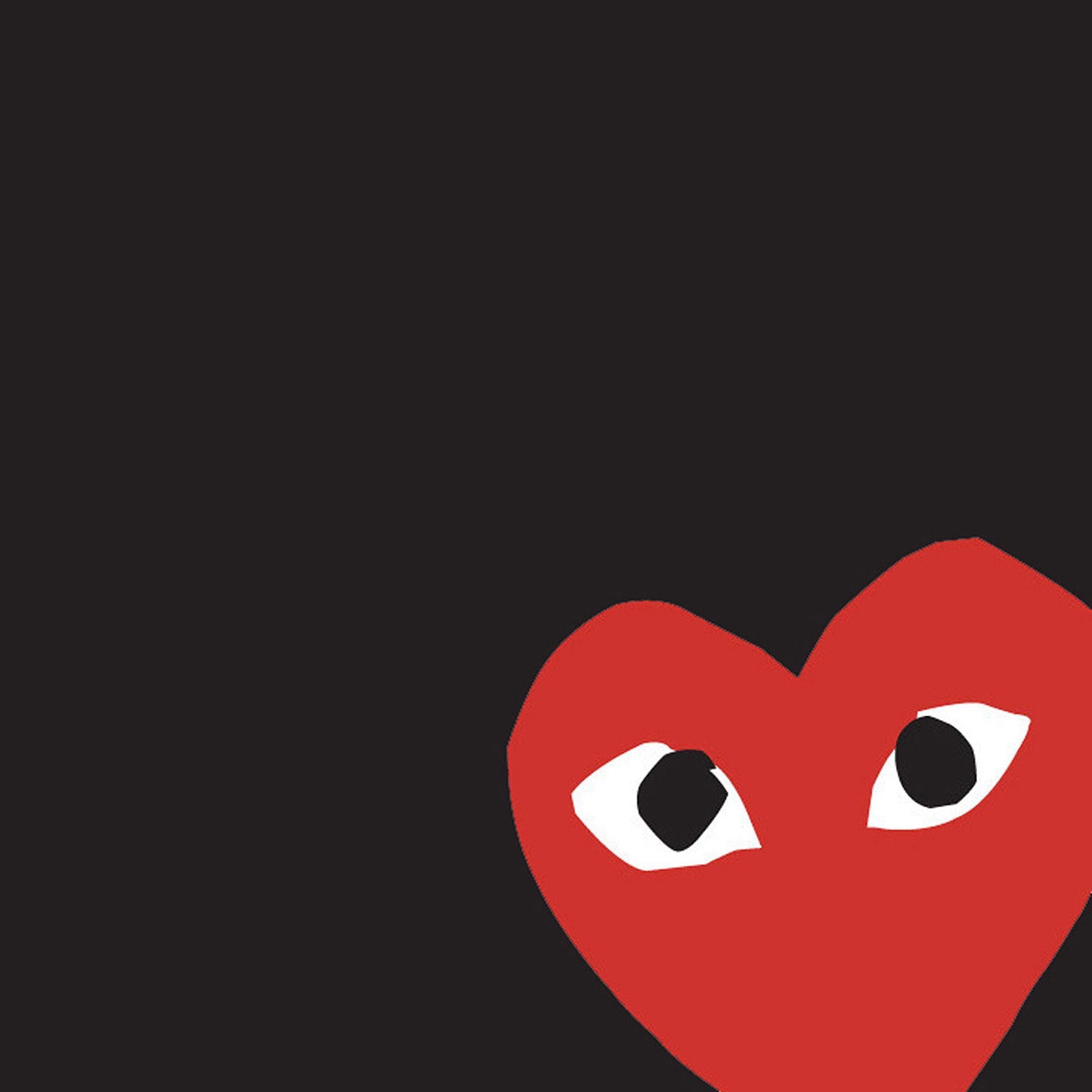 Cuore Comme des Garçons con occhi, 2048x2048 2K, PC