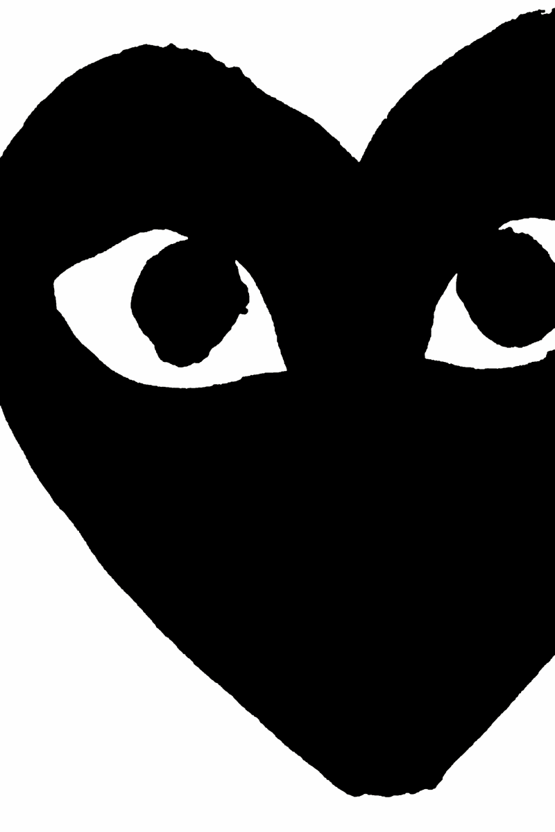 Cuore Comme des Garçons con occhi, 800x1200 Full HD Verticale, Smartphone