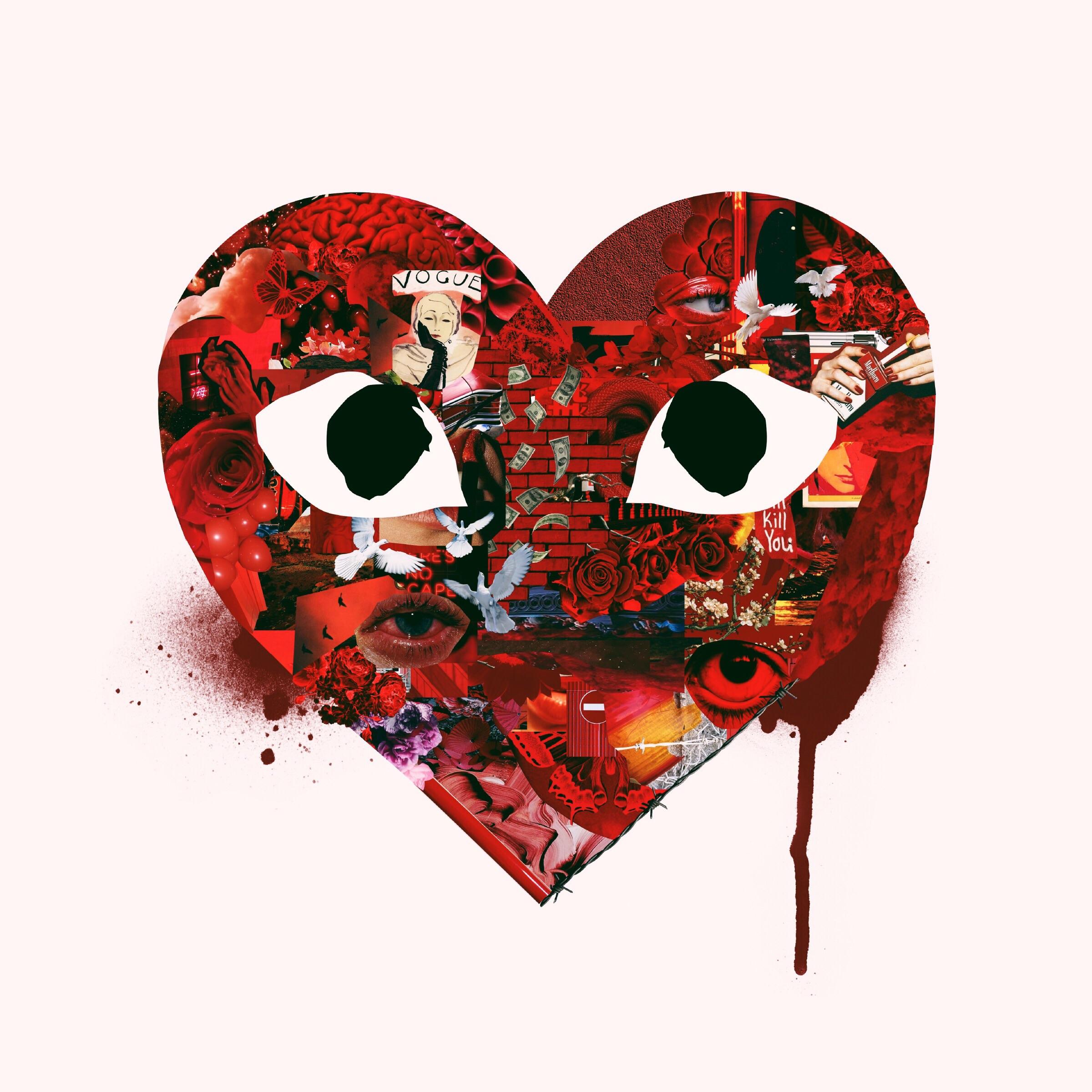Cuore CDG occhi collage, 2400x2400 2K, iMac