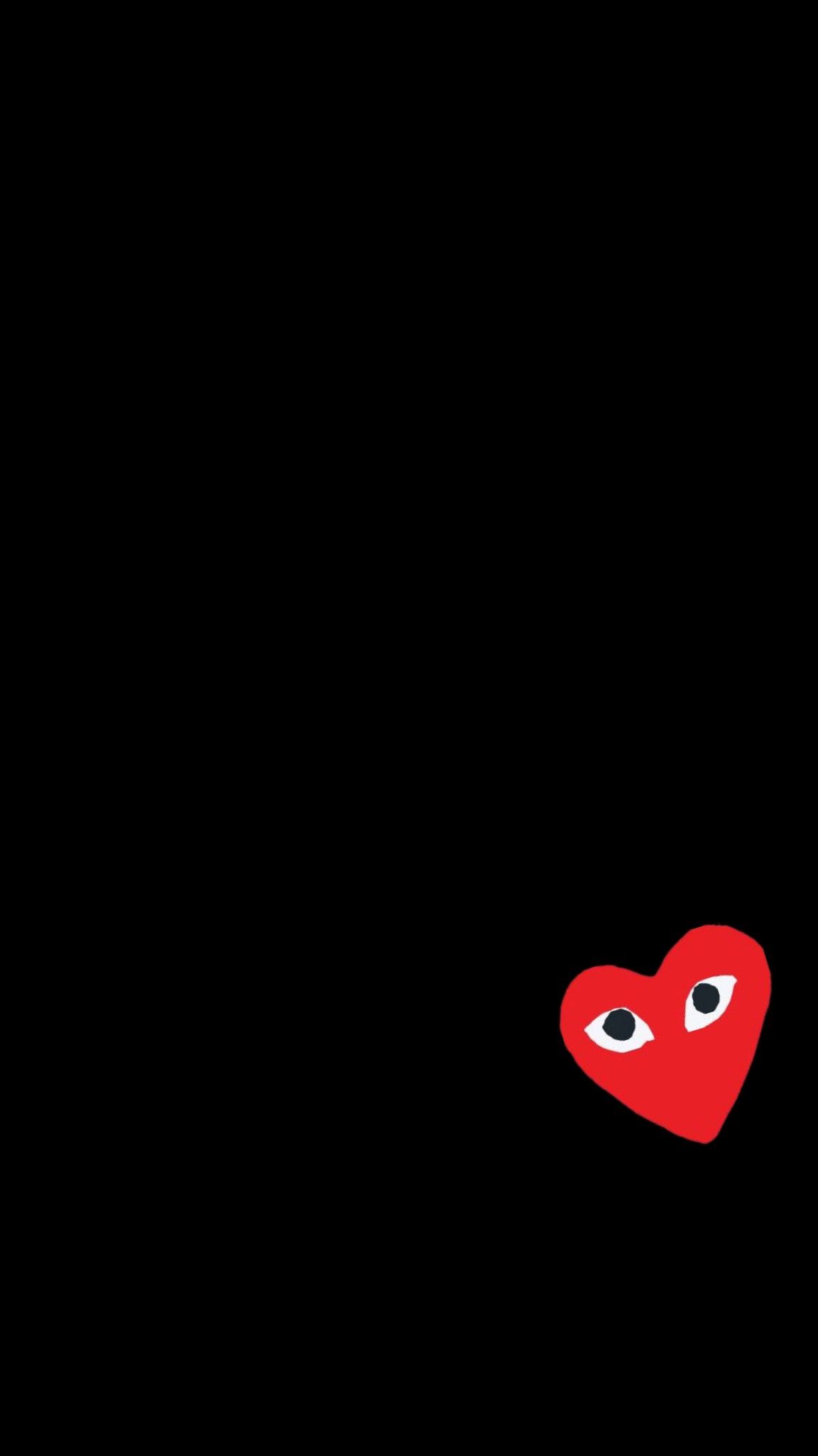 Cuore rosso CDG occhi, 1151x2048 Full HD Verticale, iPhone