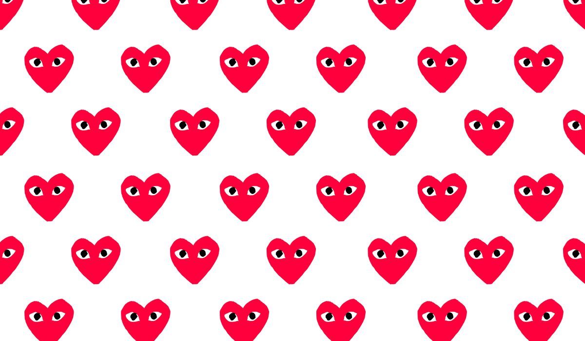 Cuori rossi CDG con occhi, 1200x700 HD, PC