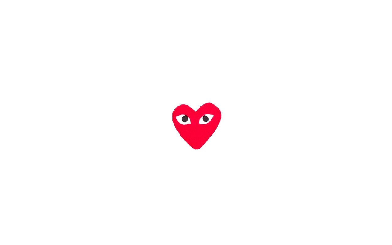 Cuore rosso Comme des Garçons, 1280x800 HD, Desktop