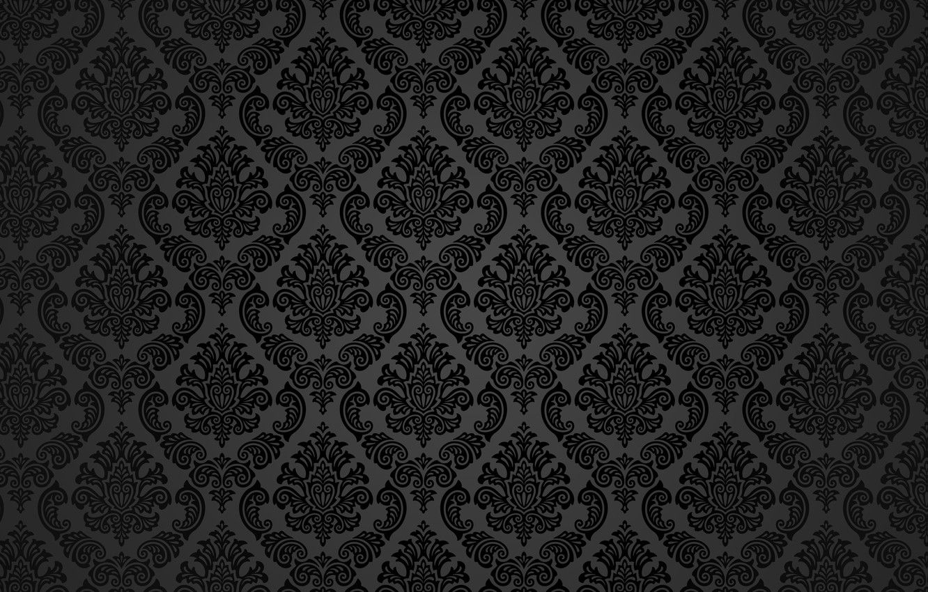 Motivo damasco nero classico, 1332x850 720p, PC