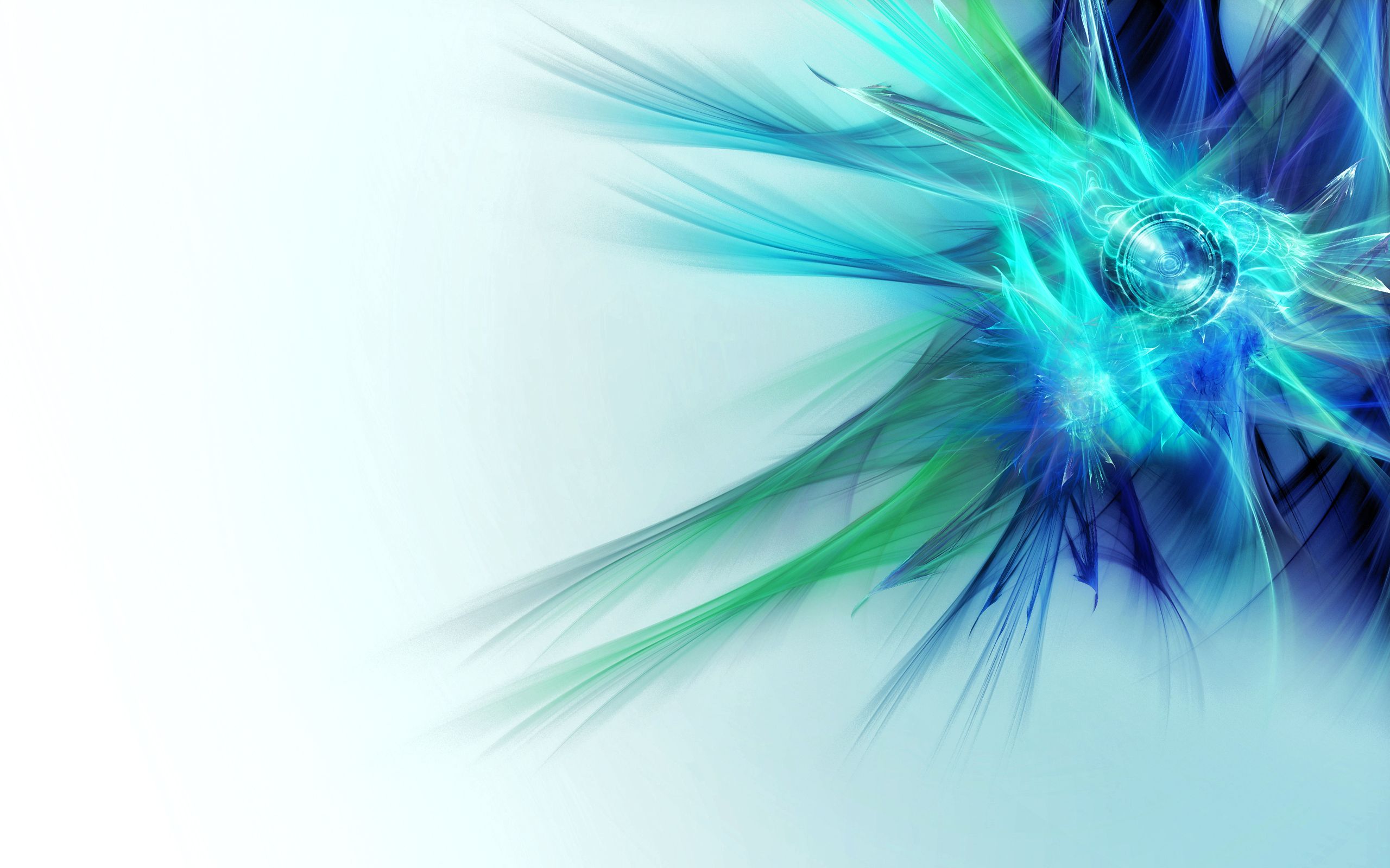 Esplosione astratta blu e verde, 2560x1600 WQXGA, PC