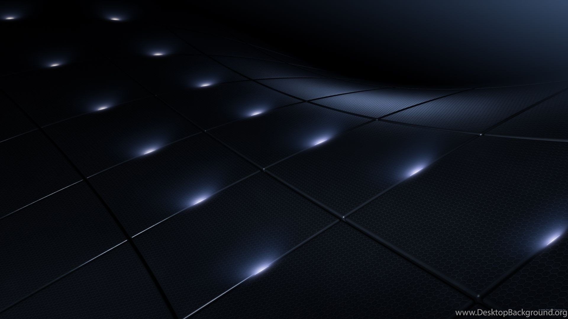 Piastrelle nere con luci blu, 1920x1080 Full HD, Desktop