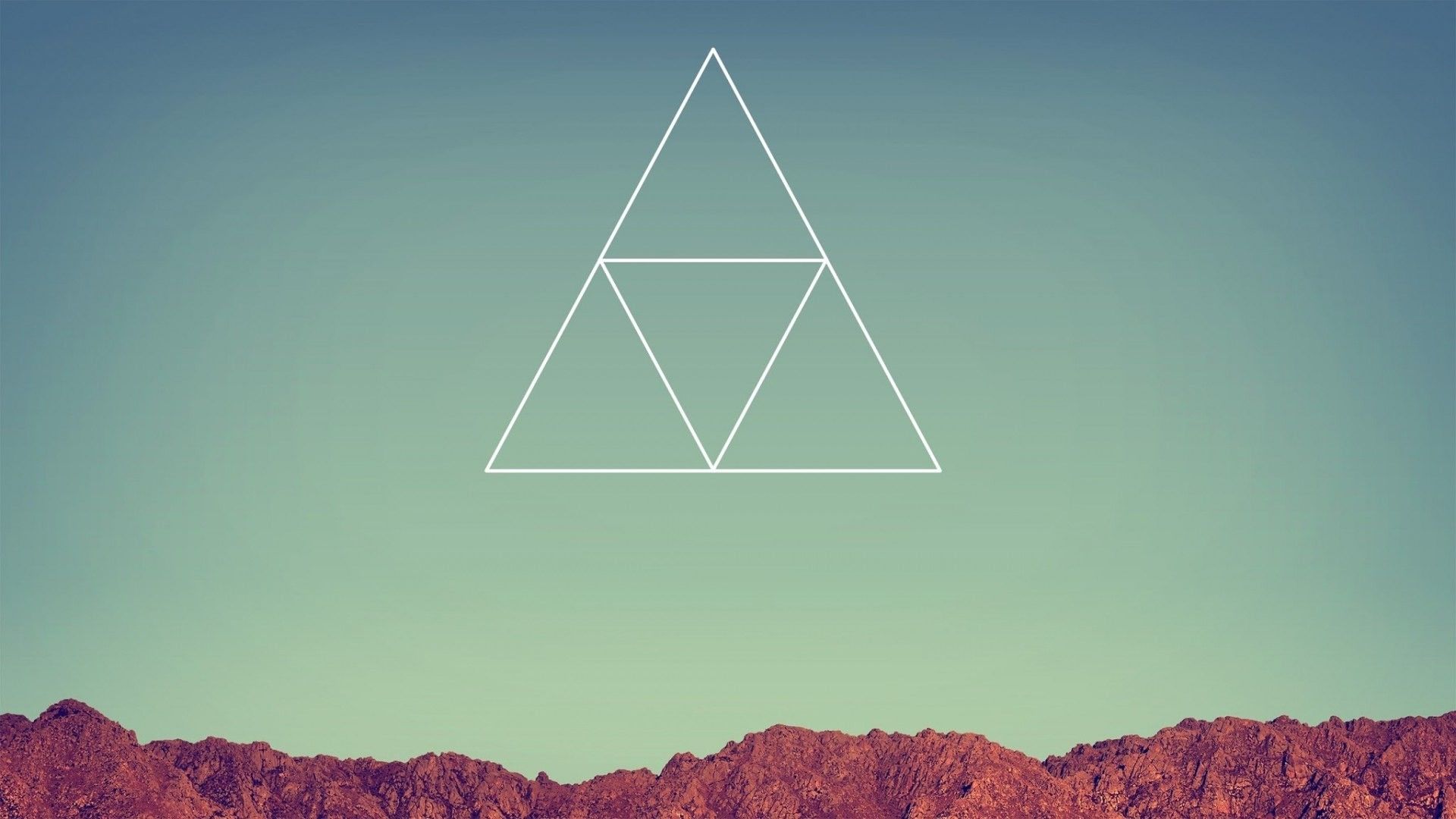 Triangolo geometrico su montagne, 1920x1080 1080p, Monitor Gaming